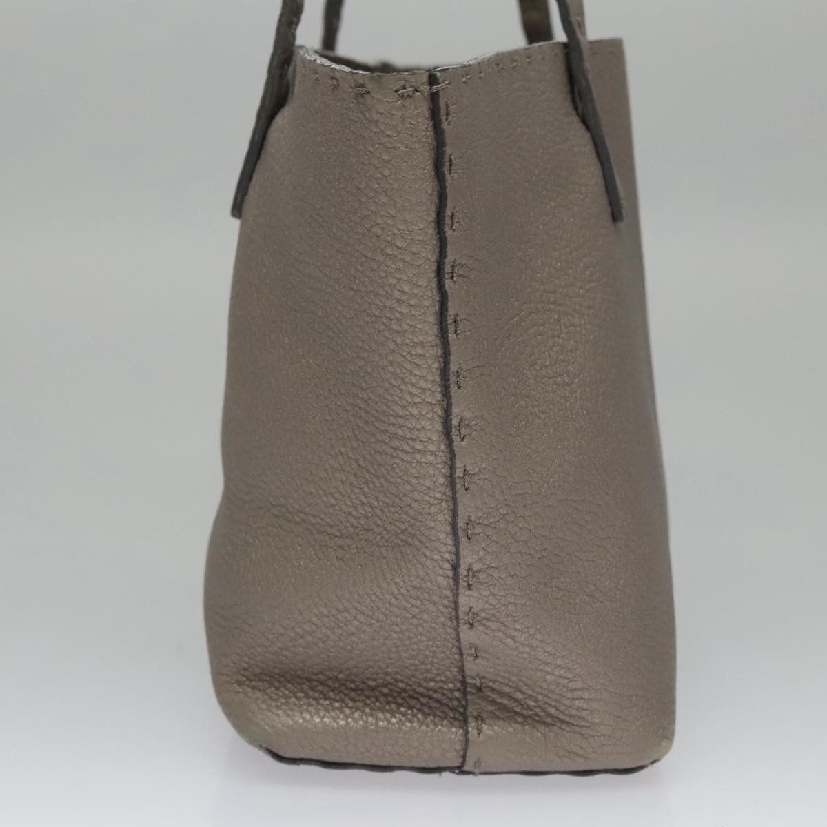 Fendi FENDI Celeria Hand Bag Leather Silver Size ONE SIZE - 4 Thumbnail