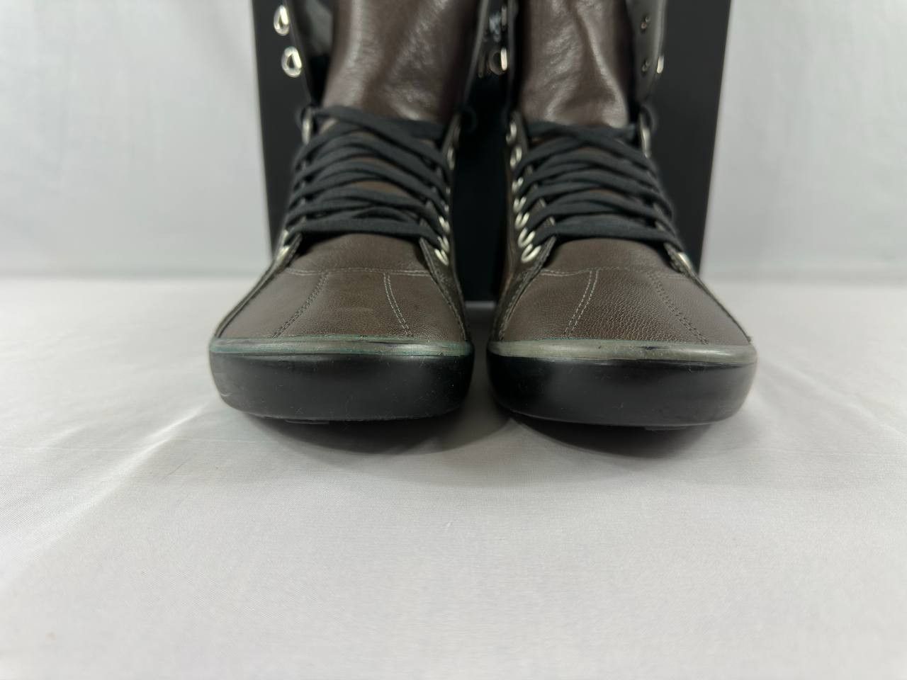 Hugo Boss VTG Hugo Boss Hunters Leather High Top Lace Up Sneakers Size US 7 / EU 40 - 4 Thumbnail