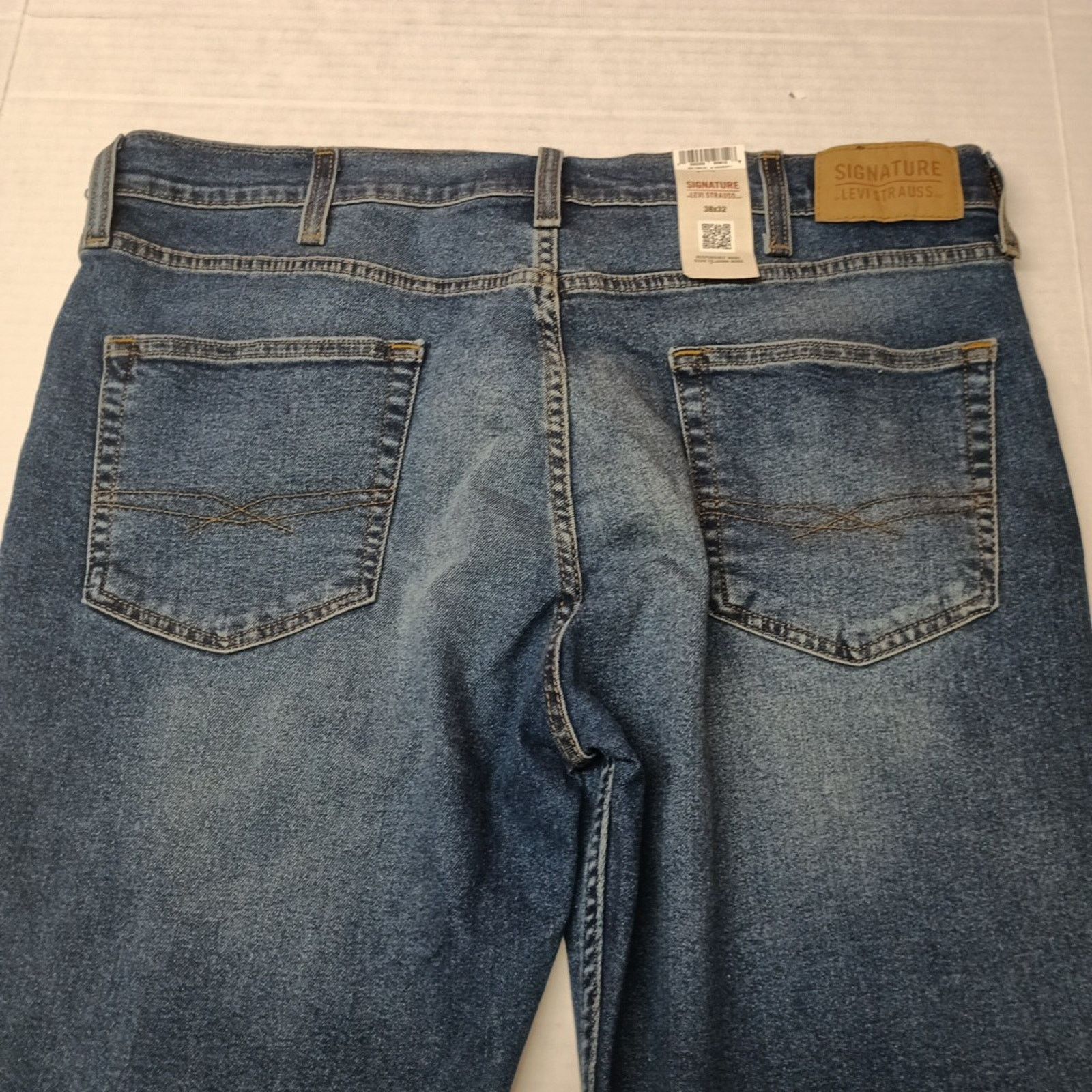 Levi's Signature Levi Strauss & Co. Slim Fit Jeans Men's 38x32 Blue Size US 38 / EU 54 - 9 Thumbnail