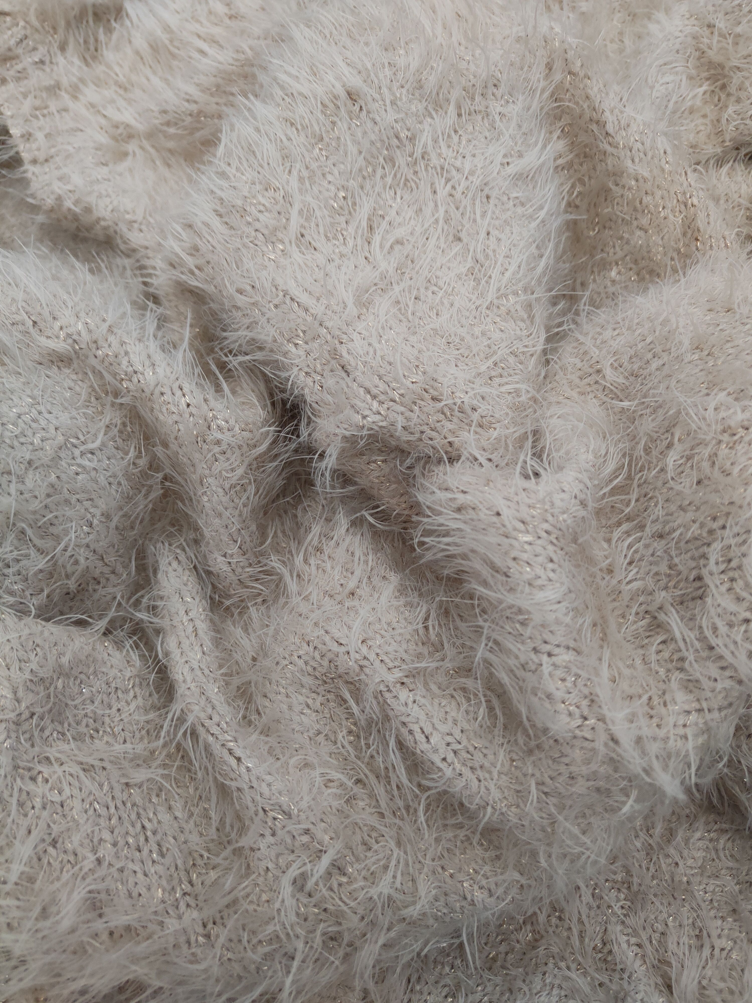 GU × Vintage GU Light Brown Fur Mohair Knitwear Rare item Size S / US 4 / IT 40 - 10 Thumbnail