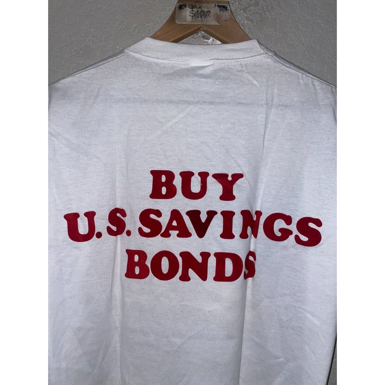 Jerzees Vintage America Shirt Proud Buy US Savings Bonds Tee 1991 M Size US M / EU 48-50 / 2 - 10 Thumbnail