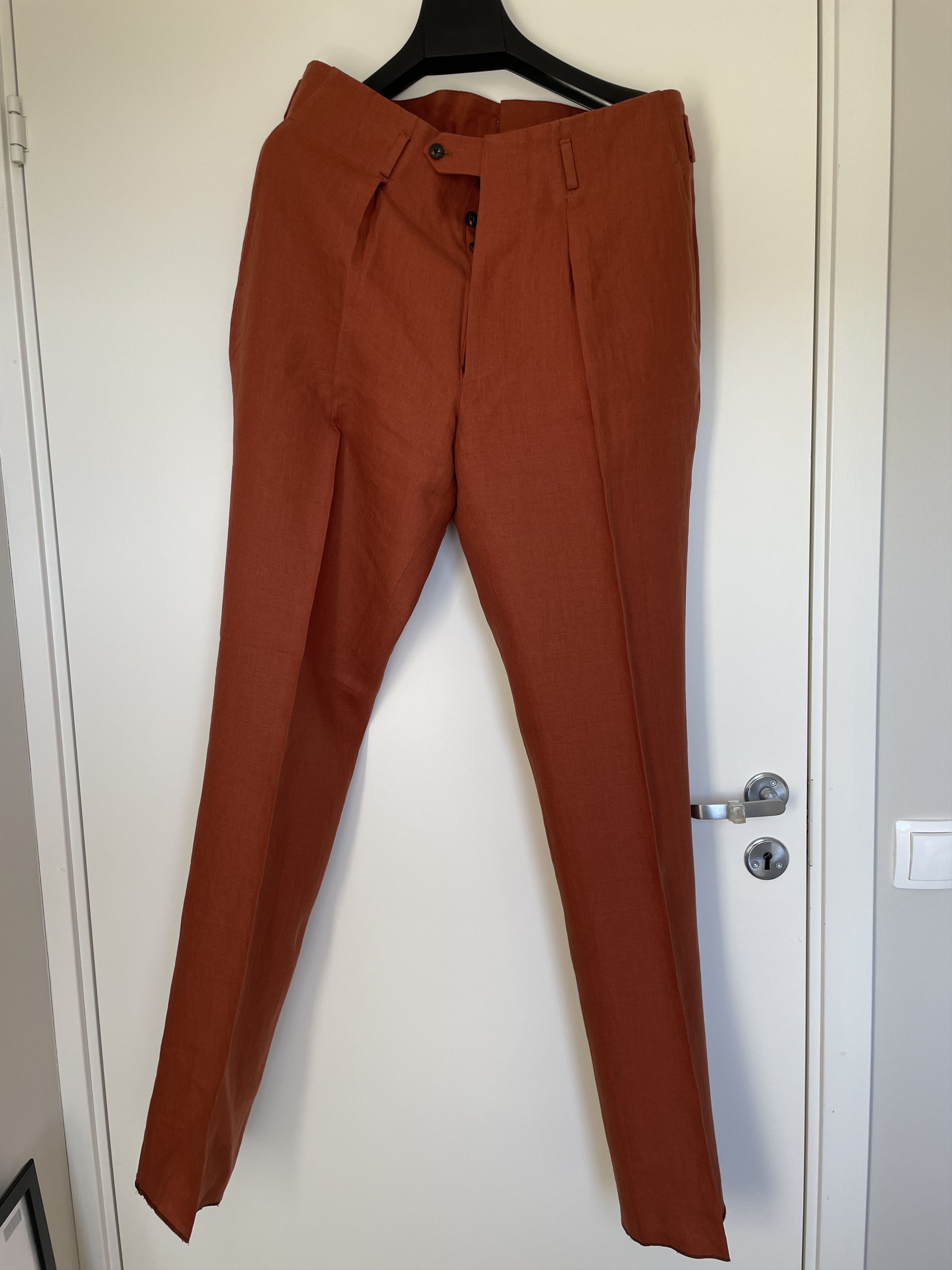 Other NWOT Villa del Corea brick linen high rise trousers, w34 Size US 34 / EU 50 - 1 Thumbnail