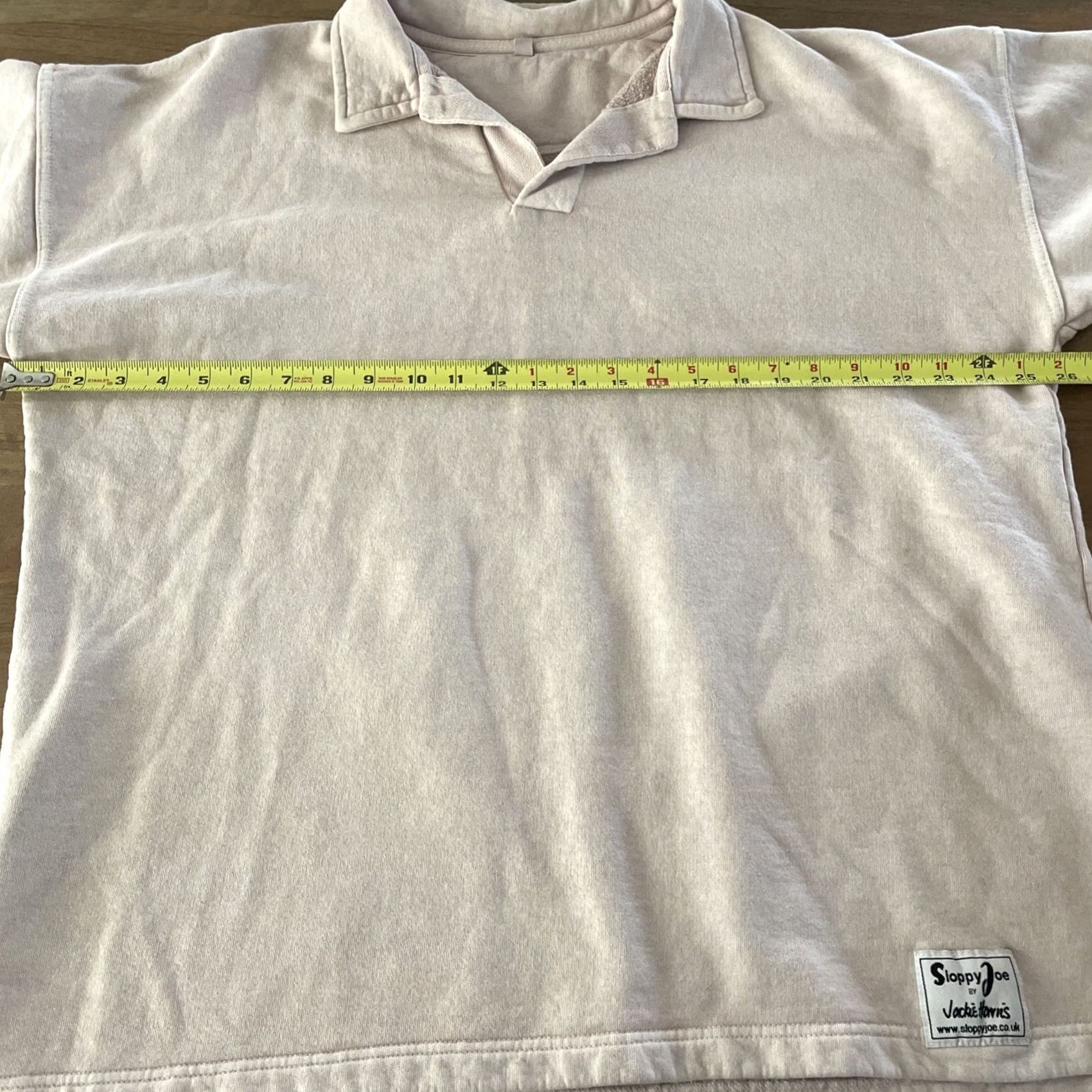 Vintage Sloppy Joe Sweatshirt Womens M Peach Collared Pullover Organic Cotton Made UK Size M / US 6-8 / IT 42-44 - 6 Thumbnail