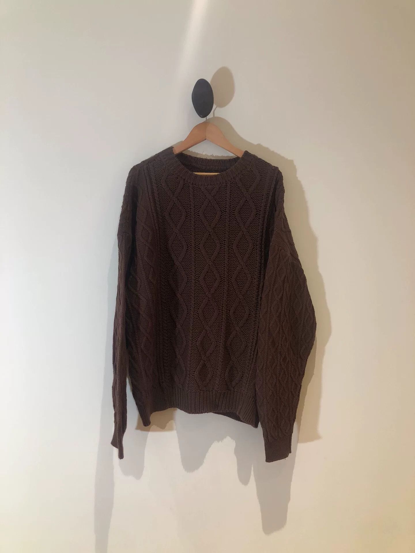 Batoner Batoner Brown Cable Knit Sweater Size US M / EU 48-50 / 2 - 1 Thumbnail