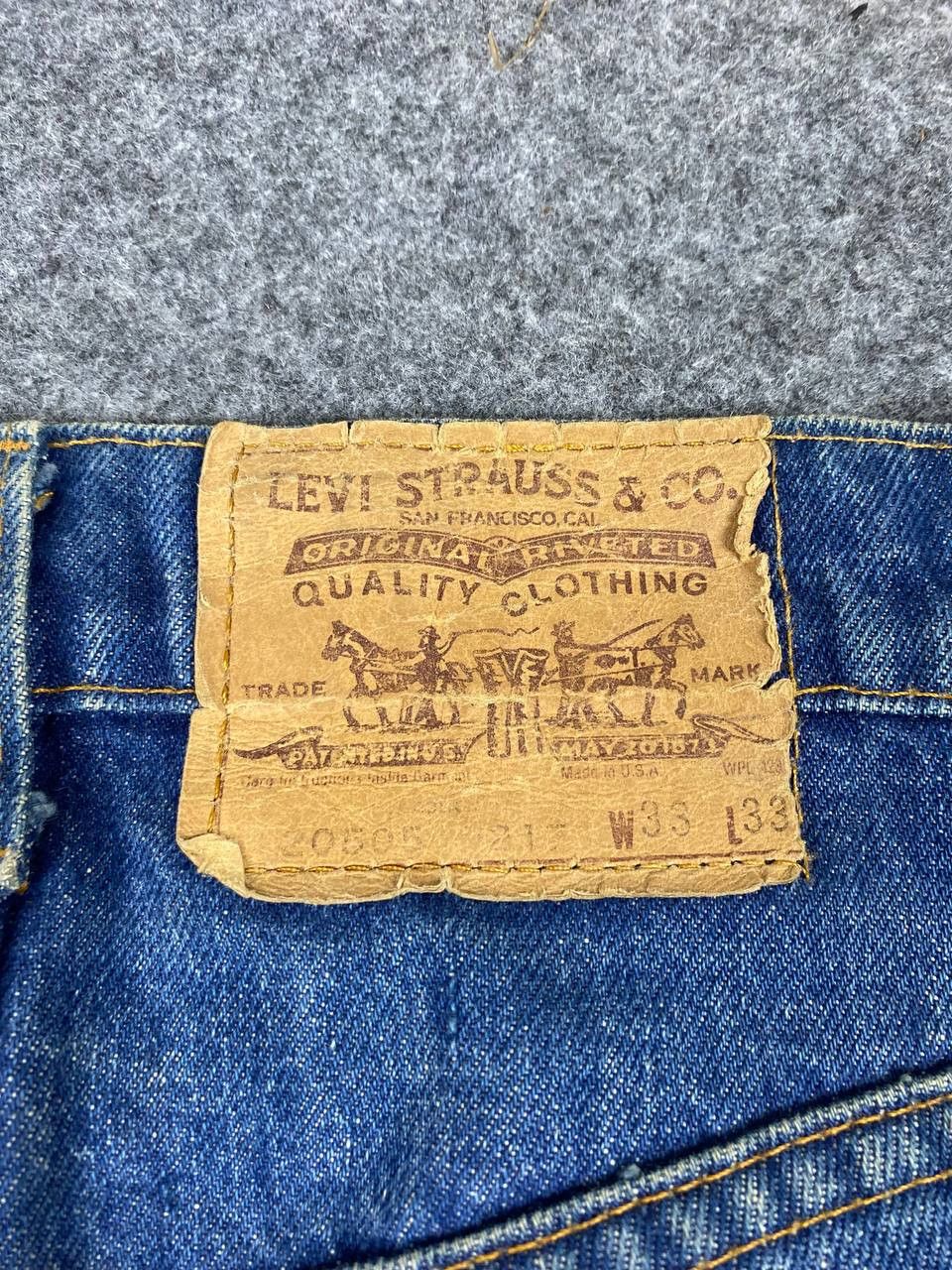 Levi's vintage levis 505 orange tab denim nice design Size US 33 - 3 Thumbnail