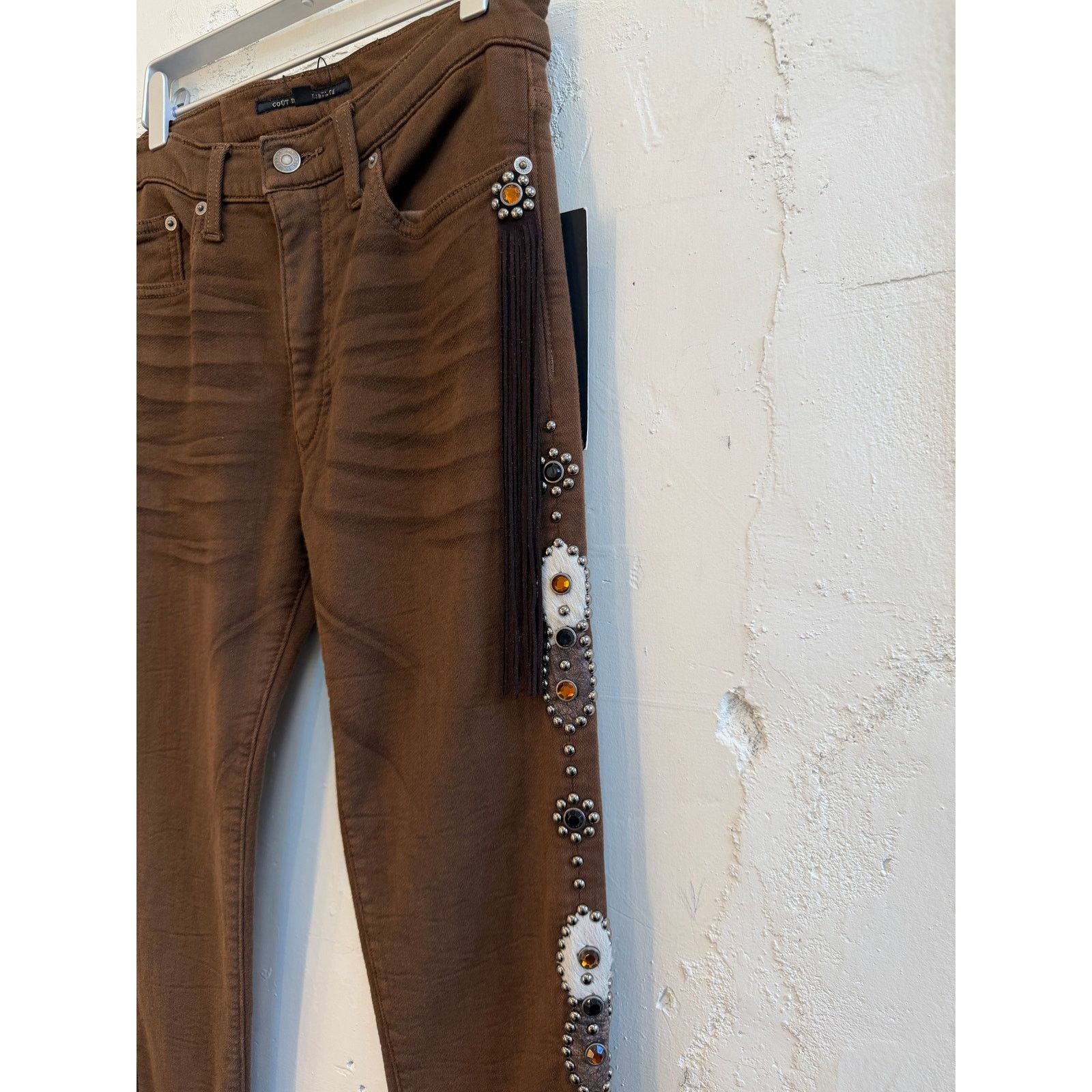 Cout de la Liberte Cout De La Liberte Embellished Concho Catfish Flare Pants Size 30" / US 8 / IT 44 - 6 Thumbnail