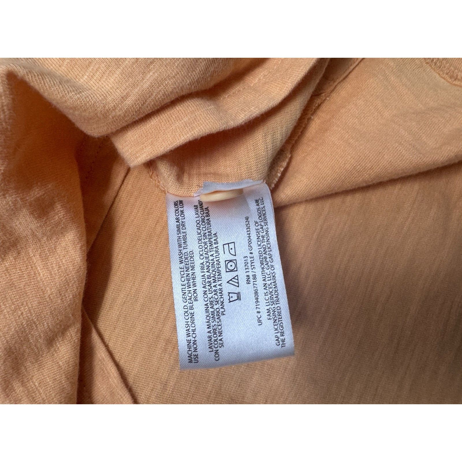 Gap Gap Men’s Henley T-Shirt Orange X-Large Buttons Casual Top Size US XL / EU 56 / 4 - 8 Thumbnail