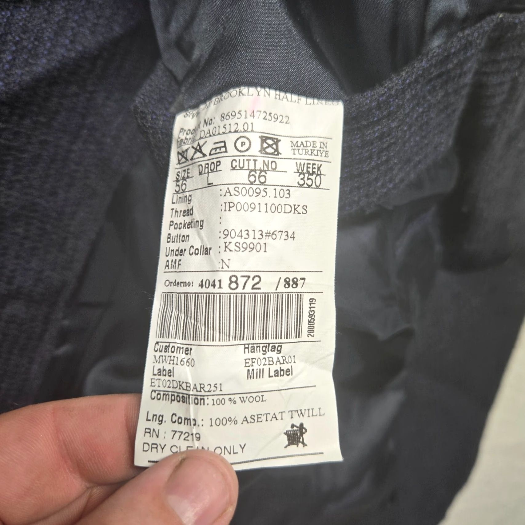 Baracuta Baracuta Blazer Jacket Wool Baracuta Black 46L Mens Wool Blazer 46 Black Baracuta Jacket Mens 46L Size 46R - 3 Thumbnail