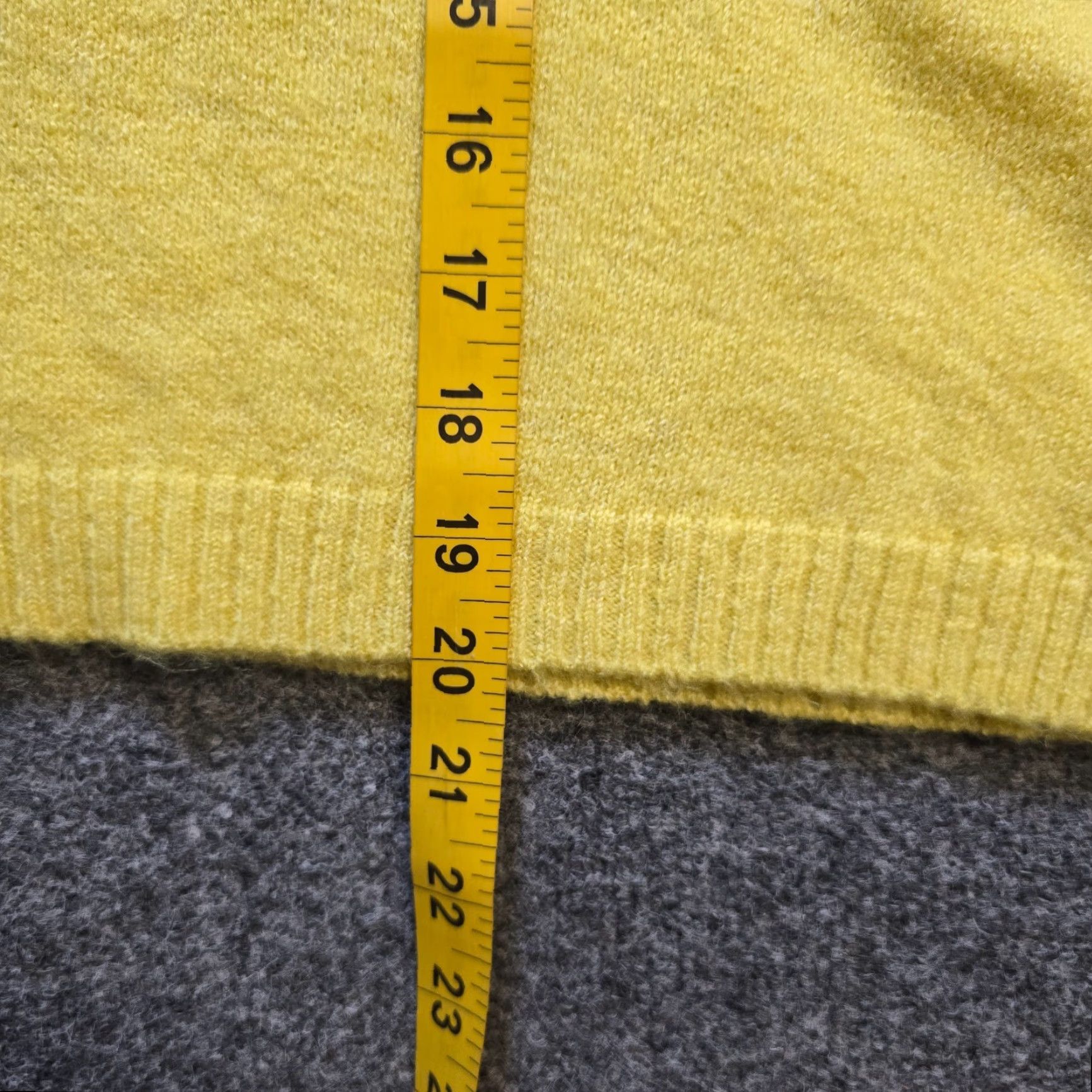 Topshop TopShop Sweater Womens Size 10 Yellow Knit Cropped Long Sleeve Casual Crew Neck Pullover Oversized Regular Winter Spring Fall Size L / US 10 / IT 46 - 7 Thumbnail