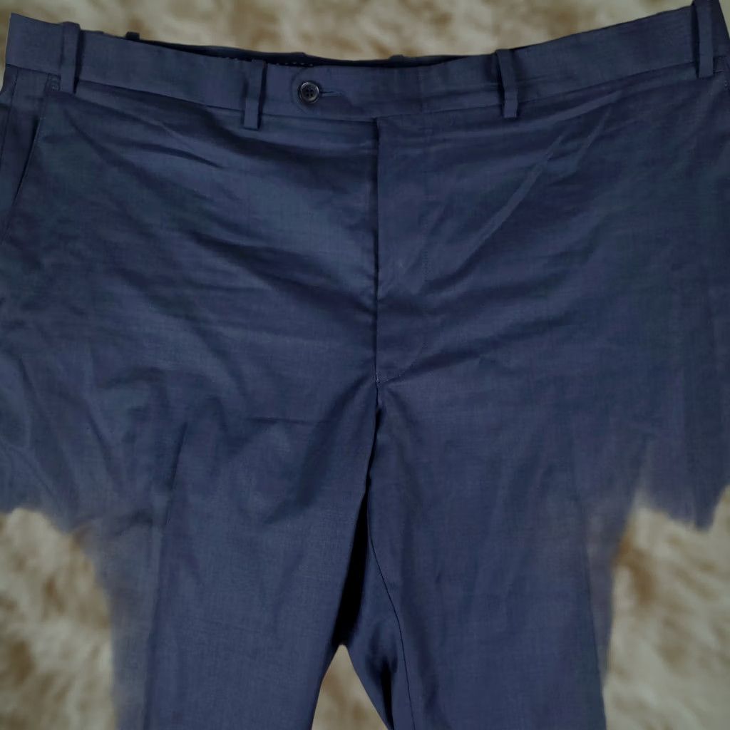 Peter Millar Peter Millar Pants Mens 42x28 Blue Dress Flat Front Trousers Slacks Chino Wool Regular Straight Size US 42 / EU 58 - 1 Thumbnail