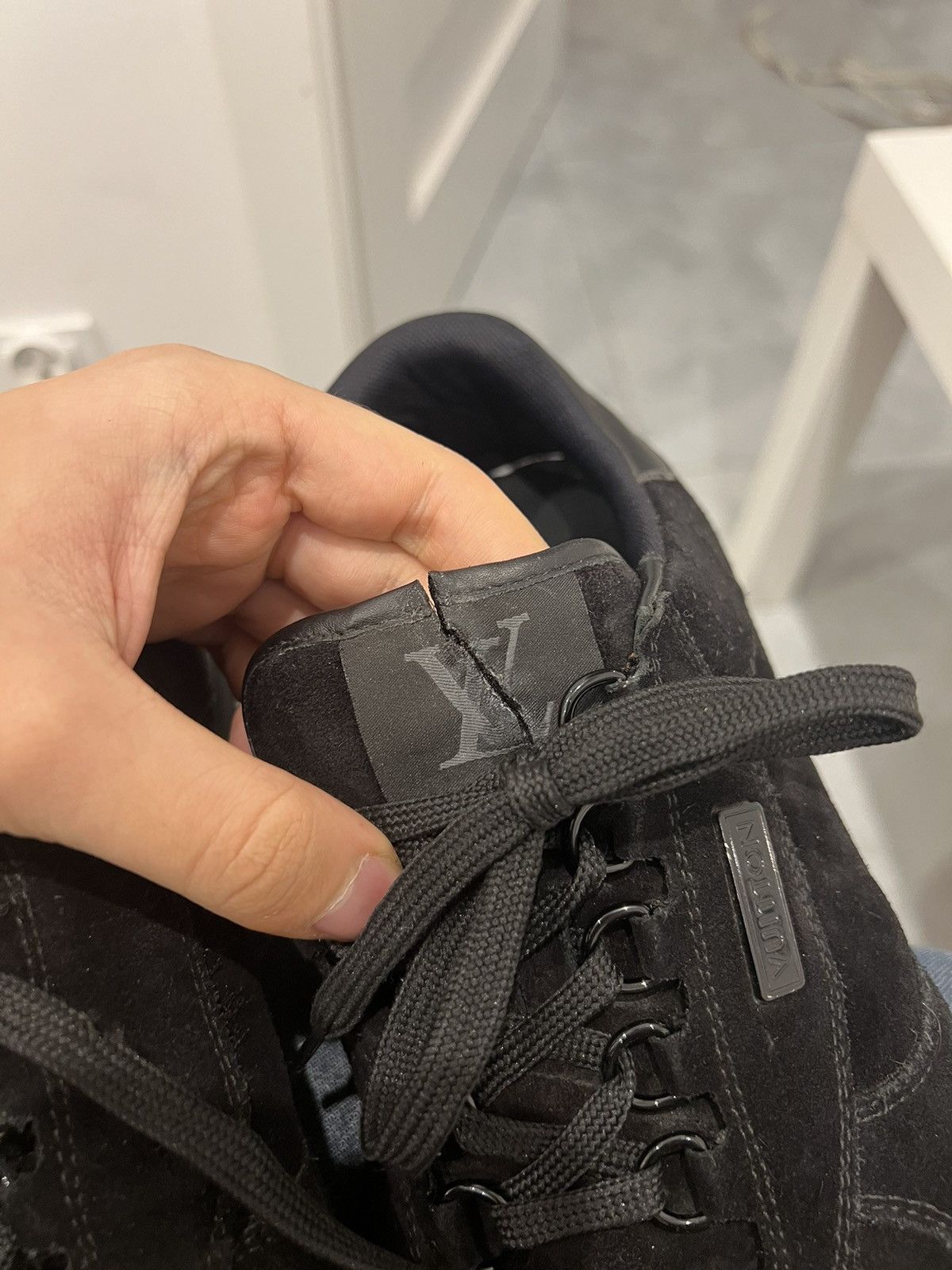 Louis Vuitton Louis Vuitton Black Suede Trainer Size US 11.5 / EU 44-45 - 6 Thumbnail