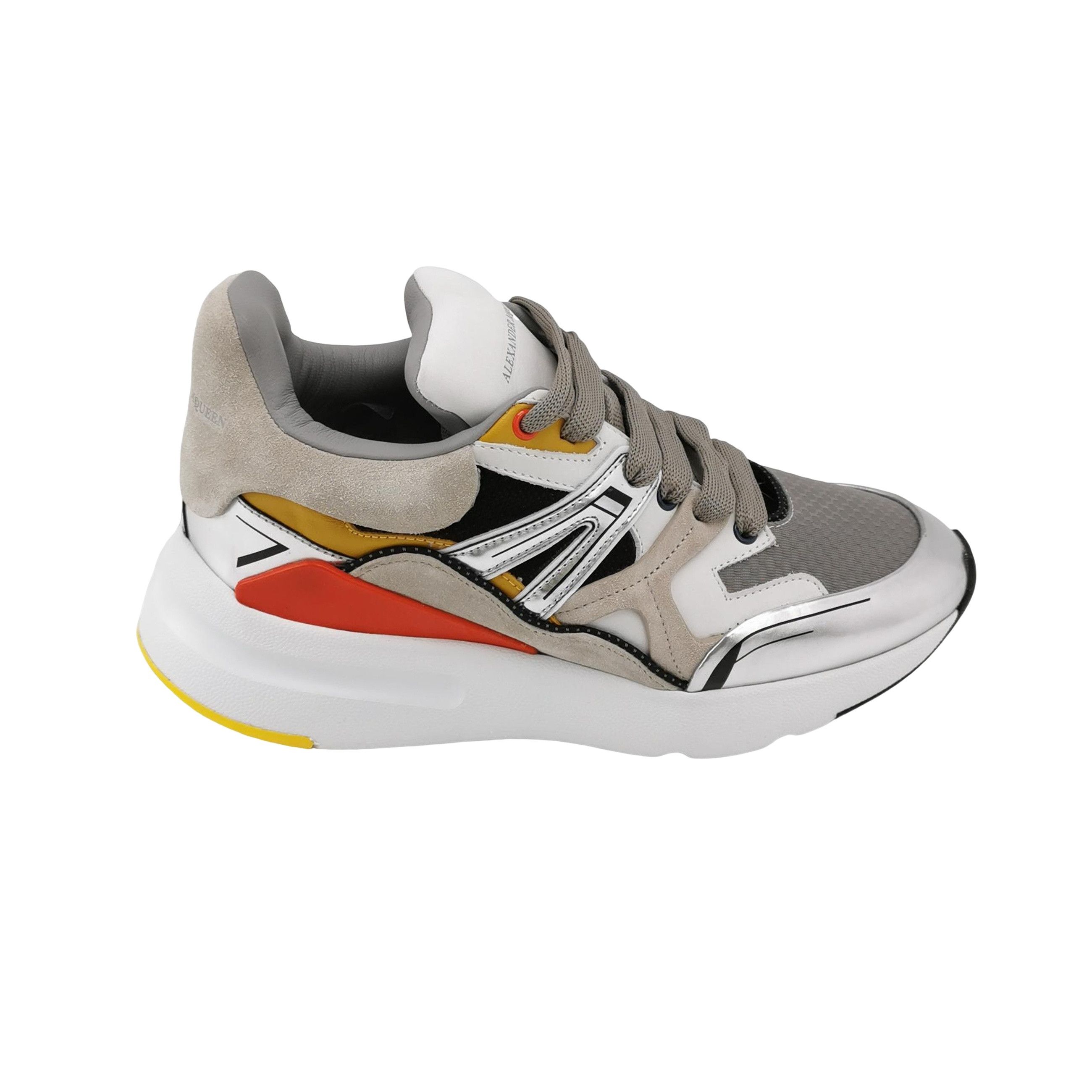 Alexander McQueen Alexander McQueen Metallic Mixed Media Sneakers EU 40 Size US 7 / EU 40 - 1 Thumbnail