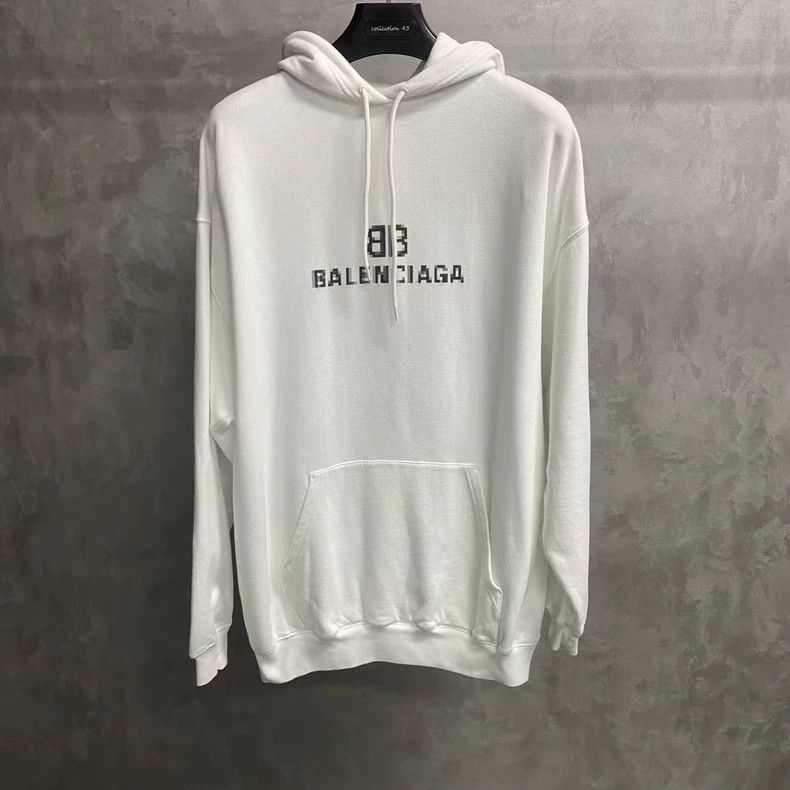 Balenciaga White Logo Hoodie from Balenciaga Size US XS / EU 42 / 0 - 1 Thumbnail