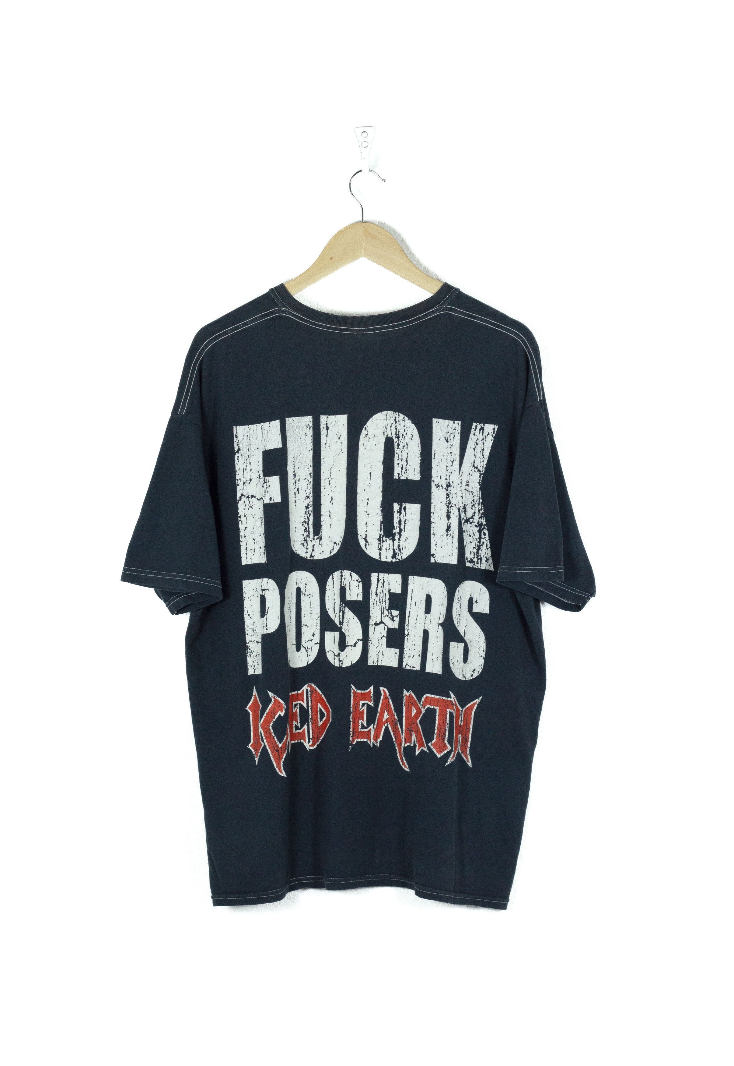 Band Tees Vintage Iced Earth Fuck Posers Demon Tee T-shirt 90s Y2K Size US XL / EU 56 / 4 - 3 Thumbnail