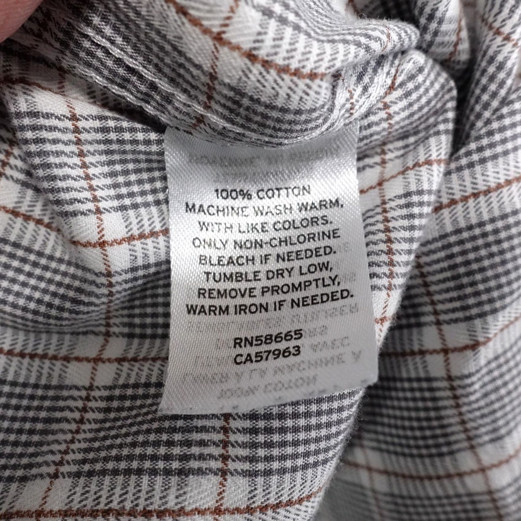 Nordstrom VINTAGE? No. Nordstrom Gray Check Dress Shirt Mens 16.5 34/35 Trim Fit Long Sleeve Non-Iron Shirt Mens Gray Check Size 46R - 7 Thumbnail
