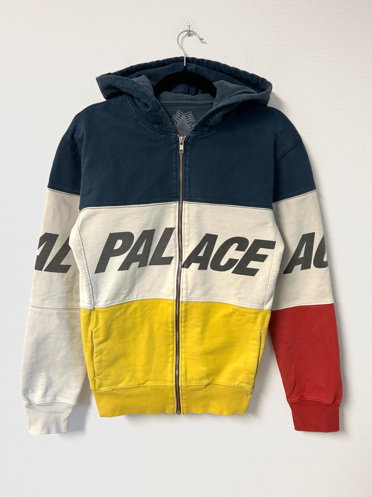Palace Color Block Zip Hoodie Blau Weiß Rot 💙