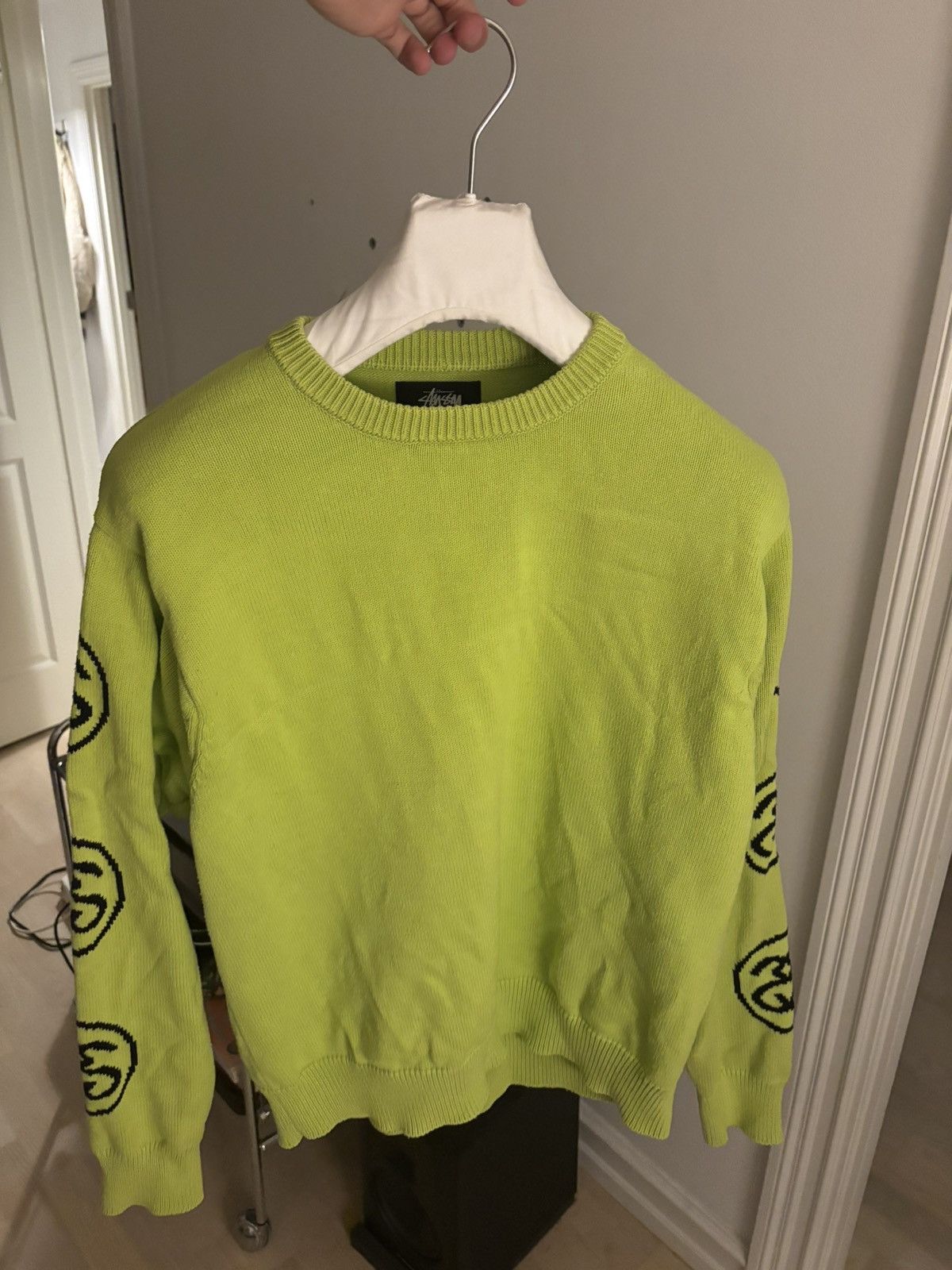 Stussy Knitwear neon logo Size US L / EU 52-54 / 3 - 1 Thumbnail