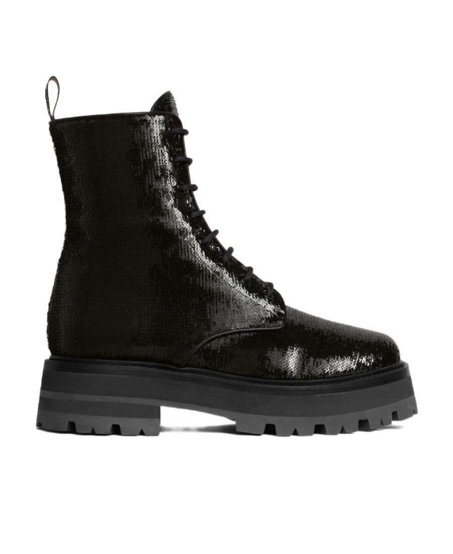 Celine Lace-up Boots Celine Bulky in Sequins Size US 7 / IT 37 - 1 Thumbnail