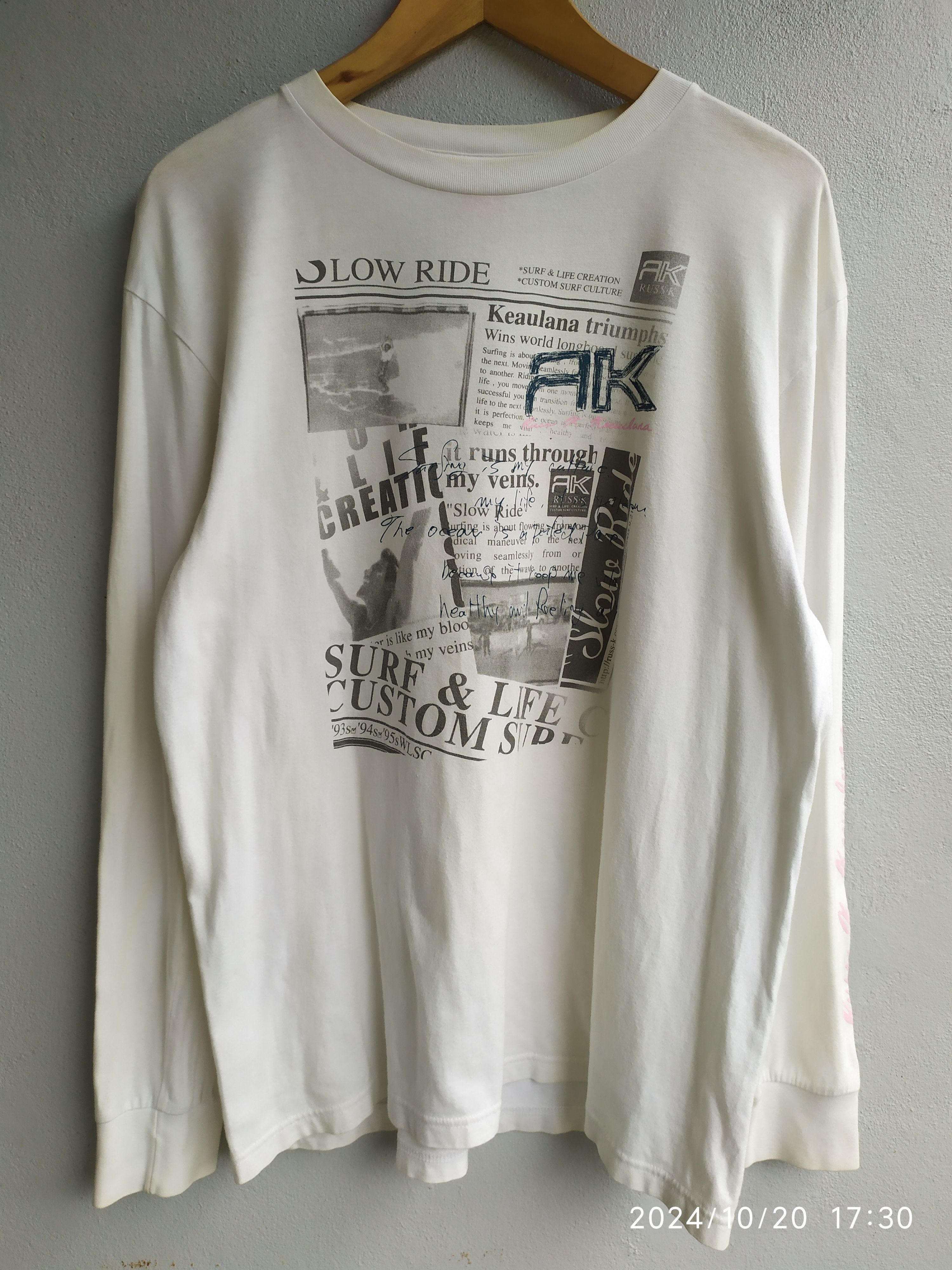 If Six Was Nine × Japanese Brand × Le Grande Bleu (L.G.B.) Japanese Poem Russ-k Long Sleeve Size US L / EU 52-54 / 3 - 1 Thumbnail