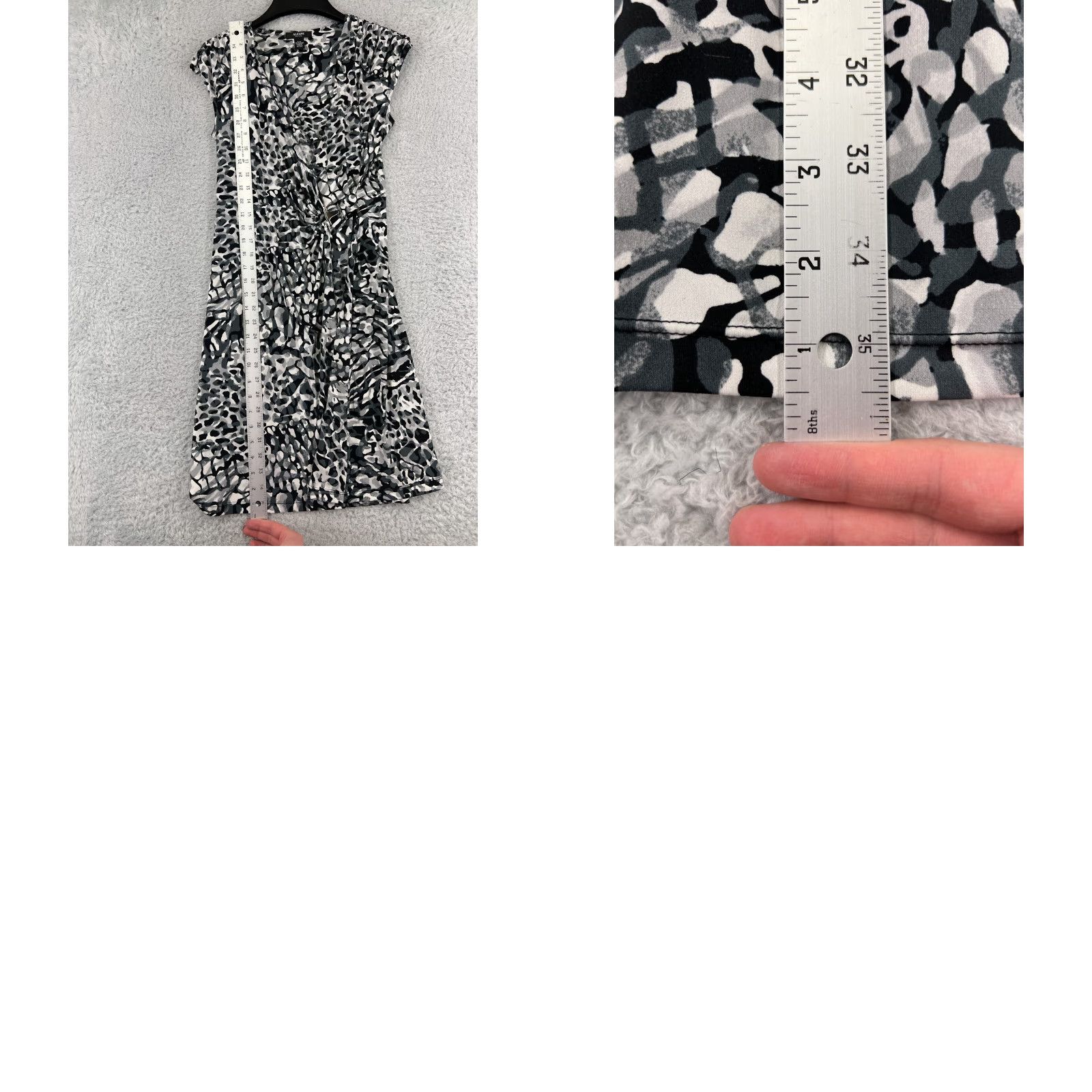 Alfani Alfani Dress Womens PS Black Gray White Cheetah Print Sleeveless Petite Ladies Size S / US 4 / IT 40 - 9 Thumbnail