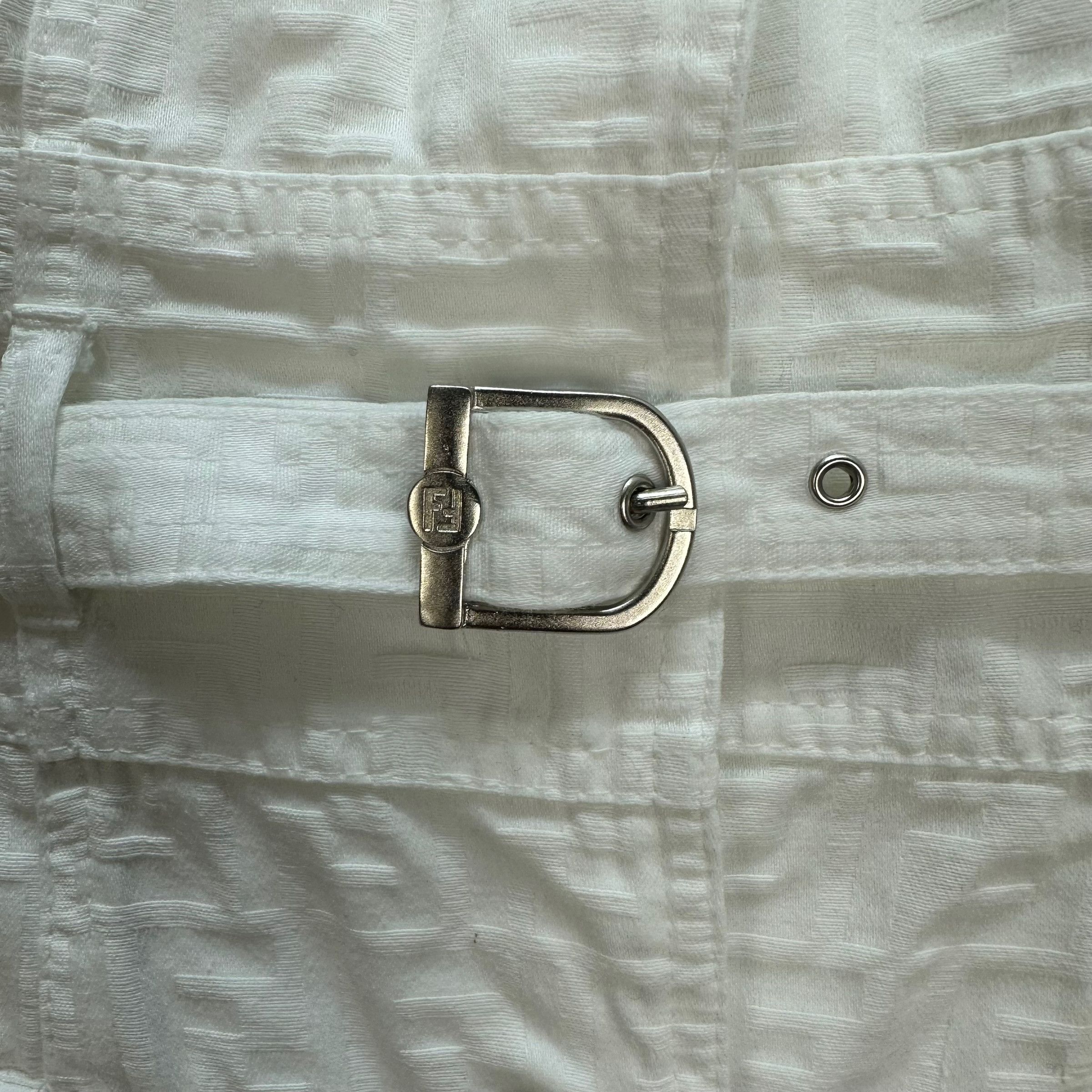Fendi FENDI MONOGRAM SLEEVELESS BELTED JACKET # Size M / US 6-8 / IT 42-44 - 4 Thumbnail