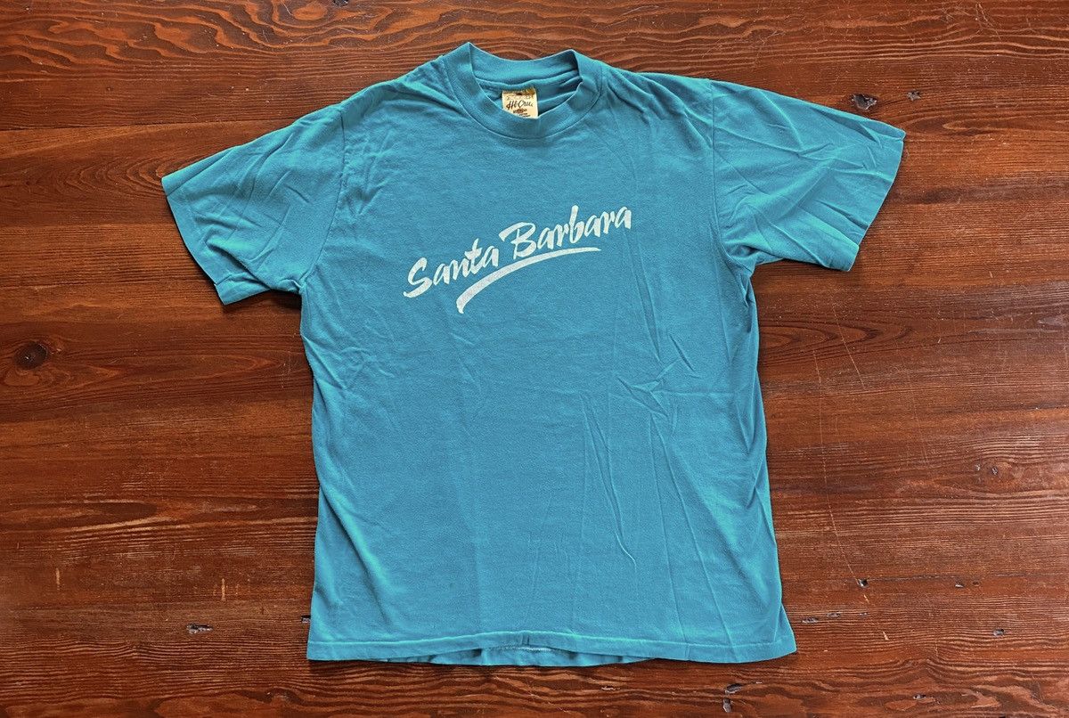 Vintage Vintage 80’s Santa Barbara Blue Single Stitch Tee Size US M / EU 48-50 / 2 - 1 Thumbnail