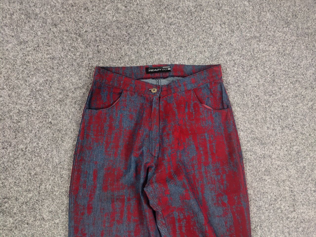 If Six Was Nine Vintage Hysteric Glamour style flared Blue Red Pants Y2K Size 27" / US 4 / IT 40 - 9 Thumbnail