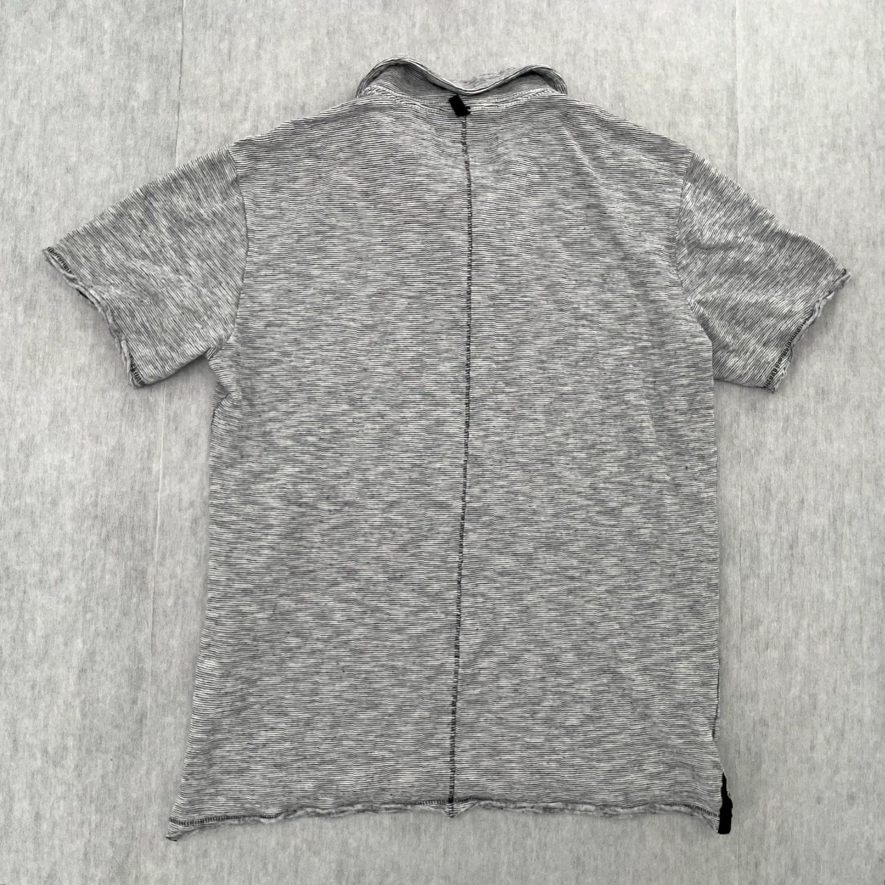 Rag & Bone VINTAGE Rag & Bone Polo Shirt Adult Small Gray Cotton Linen Blend Short Sleeve Mens Casual Size US S / EU 44-46 / 1 - 2 Thumbnail