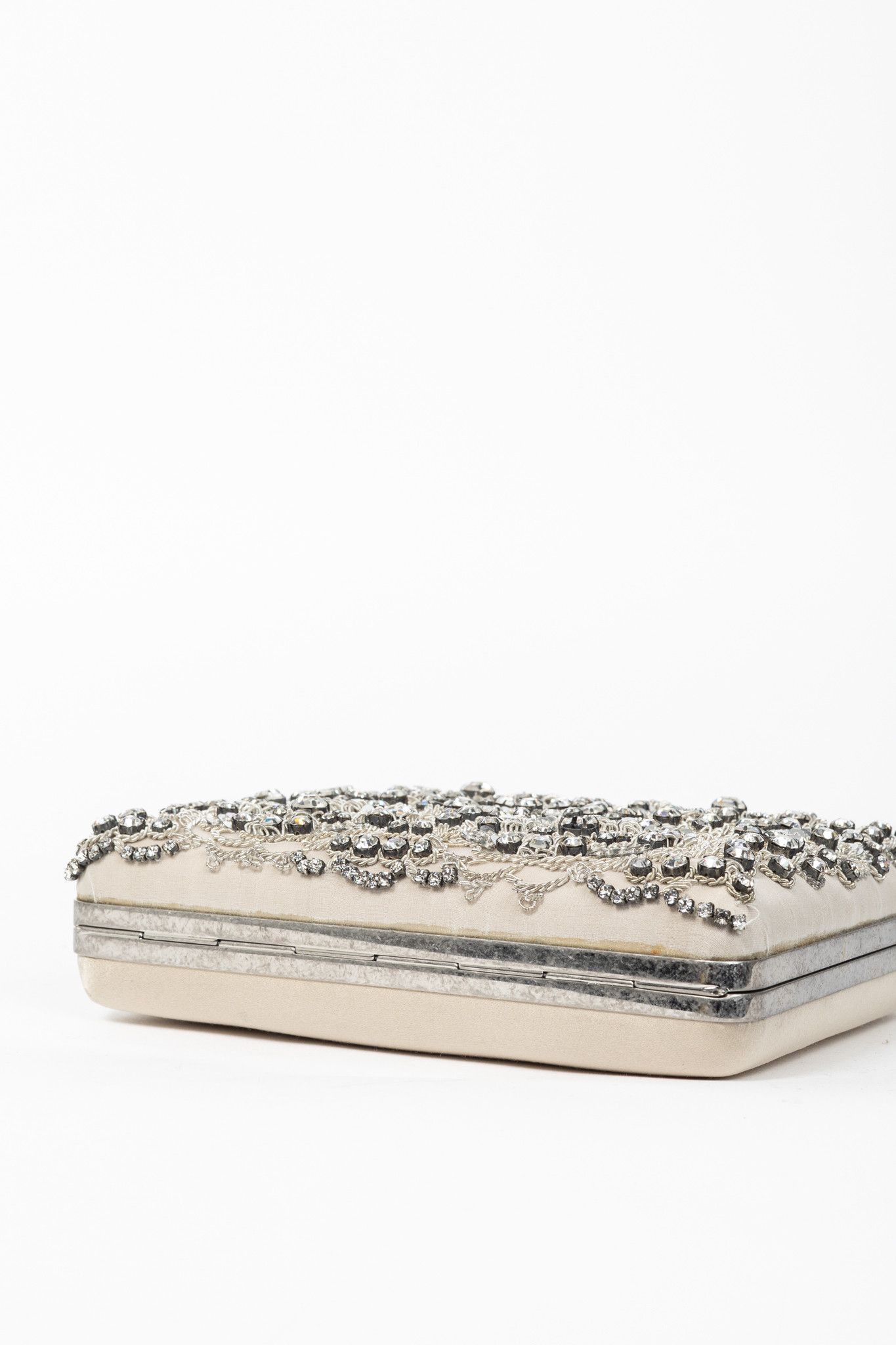 Alexander McQueen Alexander McQueen Crystal/Sequin-Embroidered Satin Clutch Size ONE SIZE - 5 Thumbnail