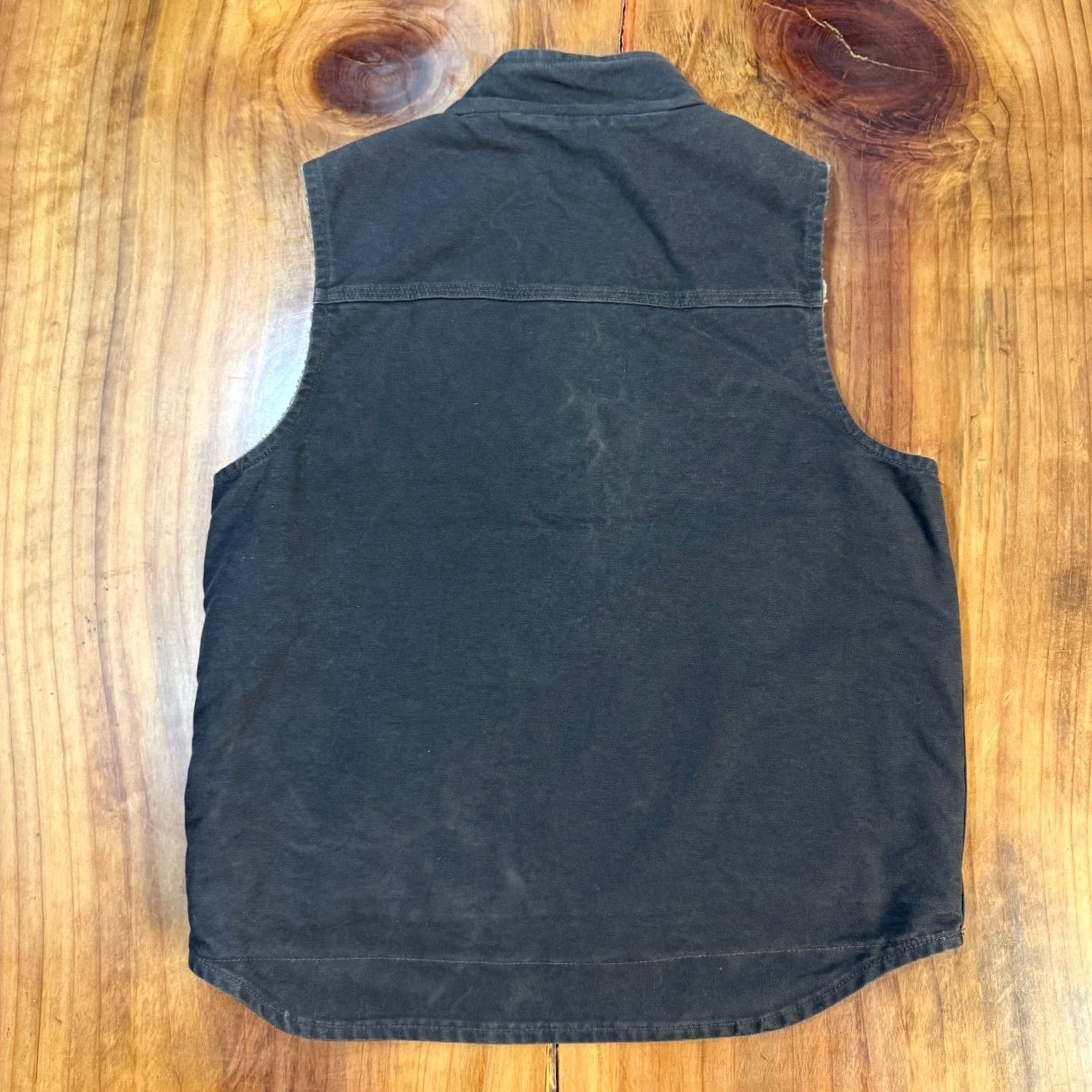 Carhartt Carhartt Vest Fleece Lined Zip Work Outdoor Medium Brown Canvas Western Logo Mens V33 JJ21 Size US M / EU 48-50 / 2 - 6 Thumbnail