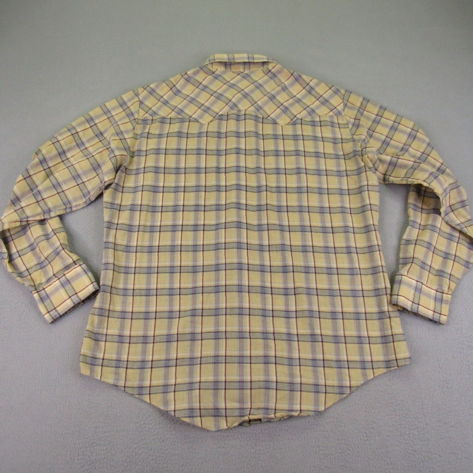 Levi's VINTAGE Levi's Shirt Men L Blue Plaid Pearl Snap Western Ranch Rodeo Size US L / EU 52-54 / 3 - 7 Thumbnail