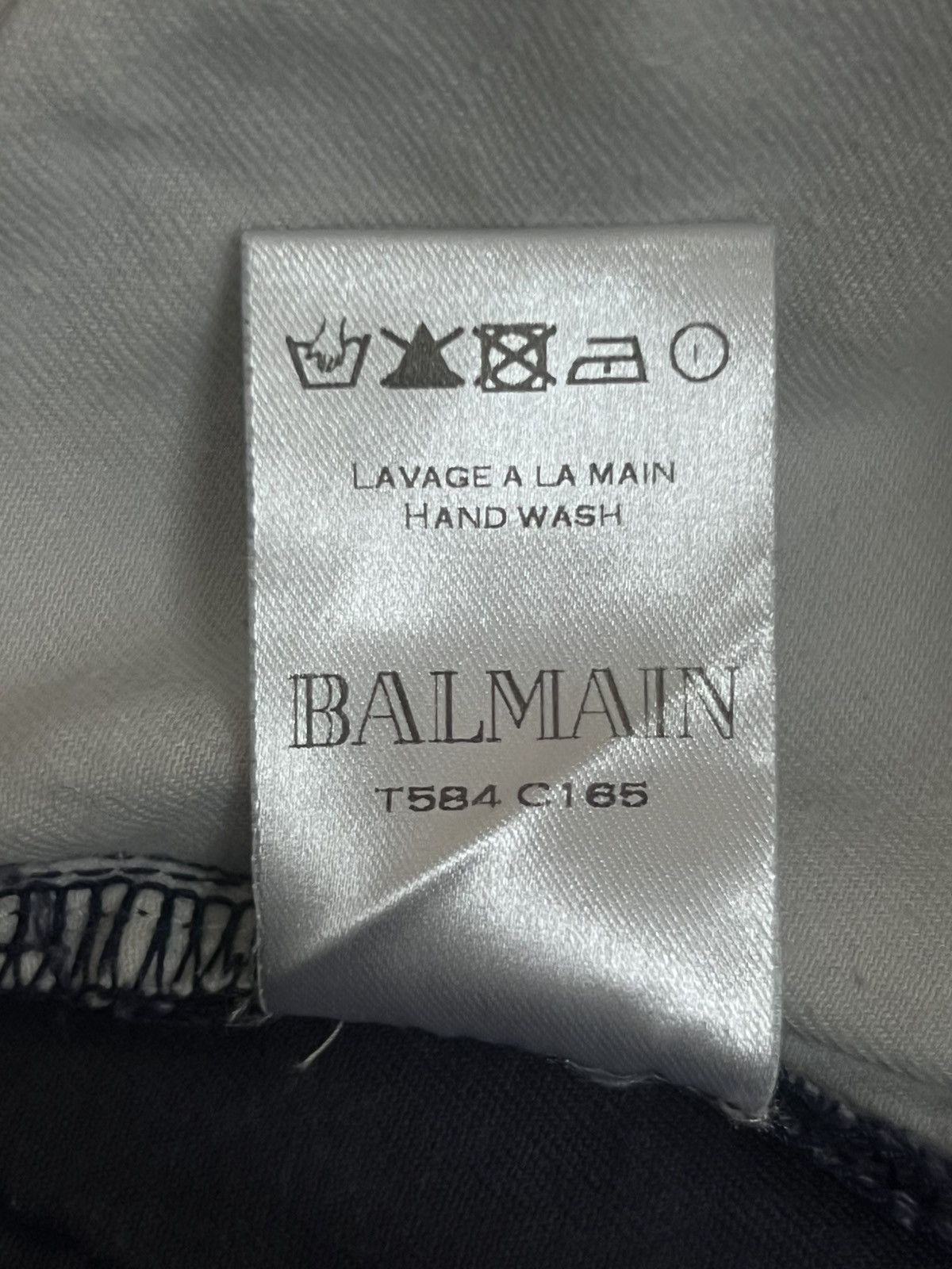 Balmain Balmain SS13 3D Dirt-Wash Navy Chino Biker Size US 29 - 10 Thumbnail