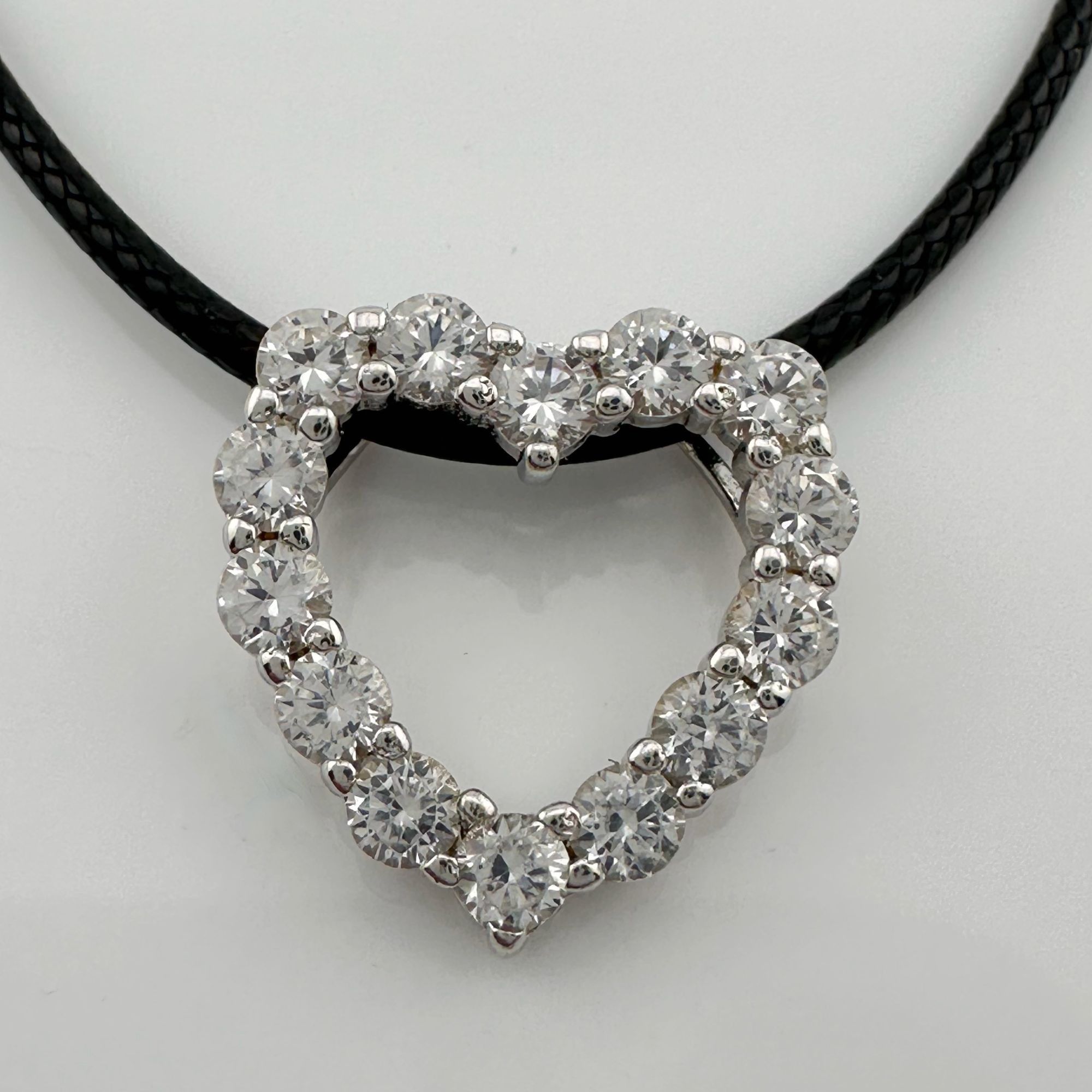 Other 2.5 Lab Created Carat White Sapphire Heart Necklace on Back Size ONE SIZE - 4 Thumbnail