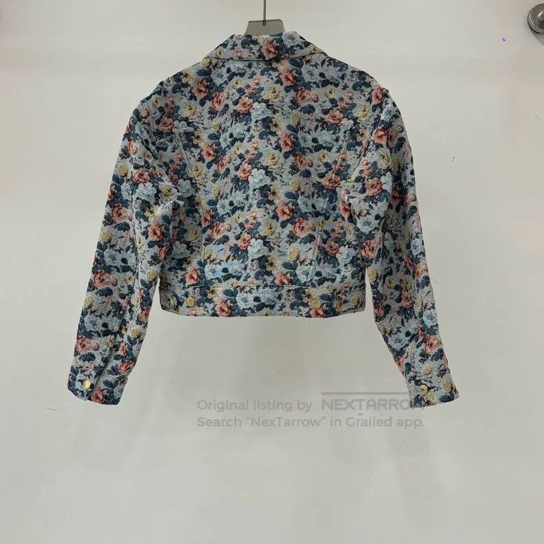 Louis Vuitton Louis Vuitton 25 floral cropped denim jacket Size XS / US 0-2 / IT 36-38 - 2 Thumbnail