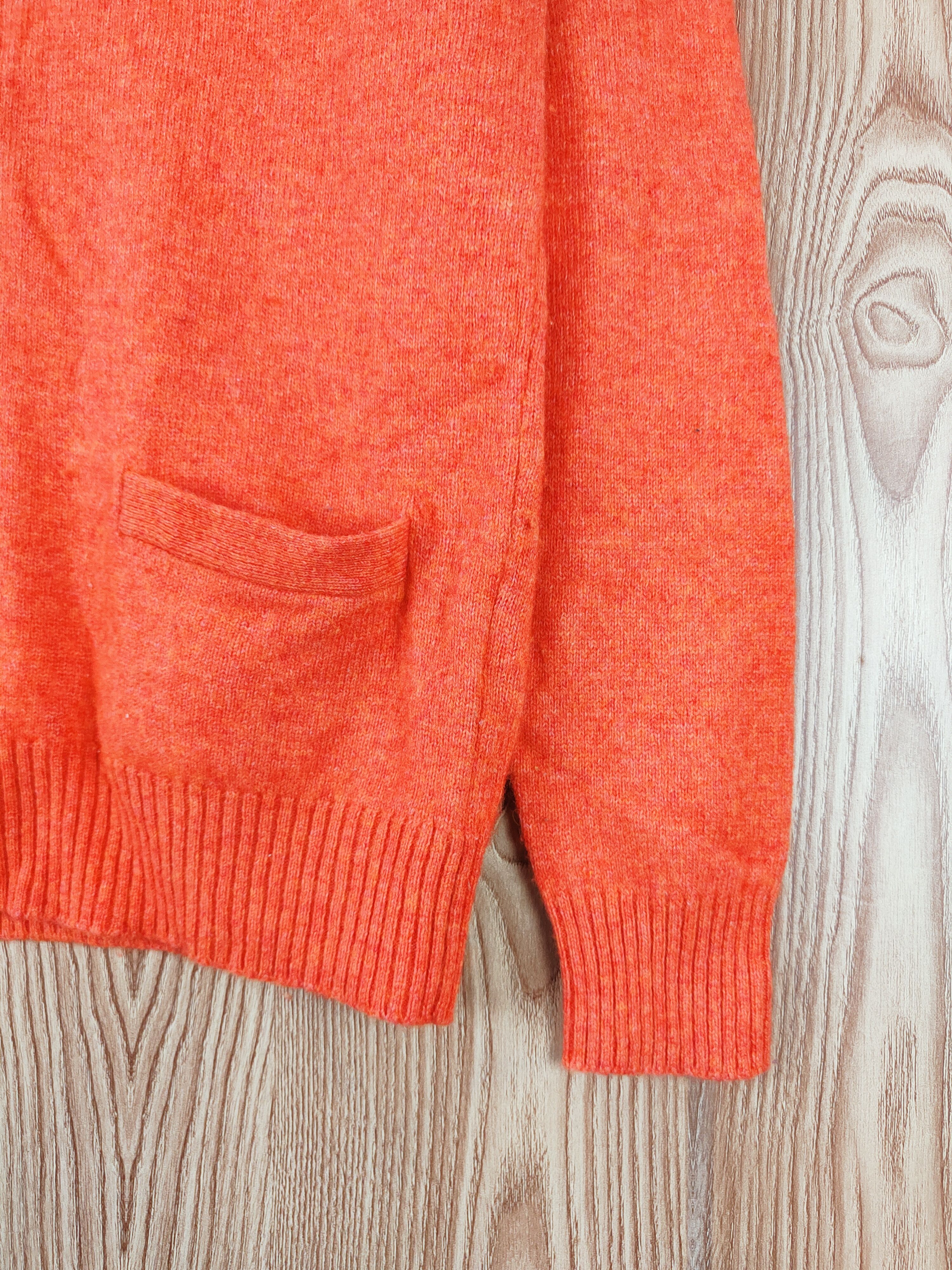 Homespun Knitwear × Japanese Brand Uniqlo Orange Knitwear Cardigan #W430 Size L / US 10 / IT 46 - 6 Thumbnail