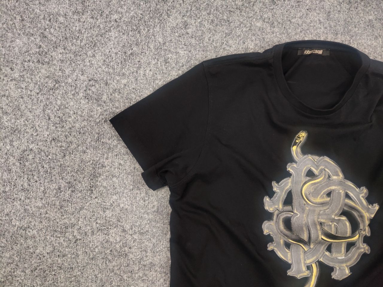 Roberto Cavalli Roberto Cavalli design Cotton Classic Logo snake T Shirt Tee Size US L / EU 52-54 / 3 - 4 Thumbnail