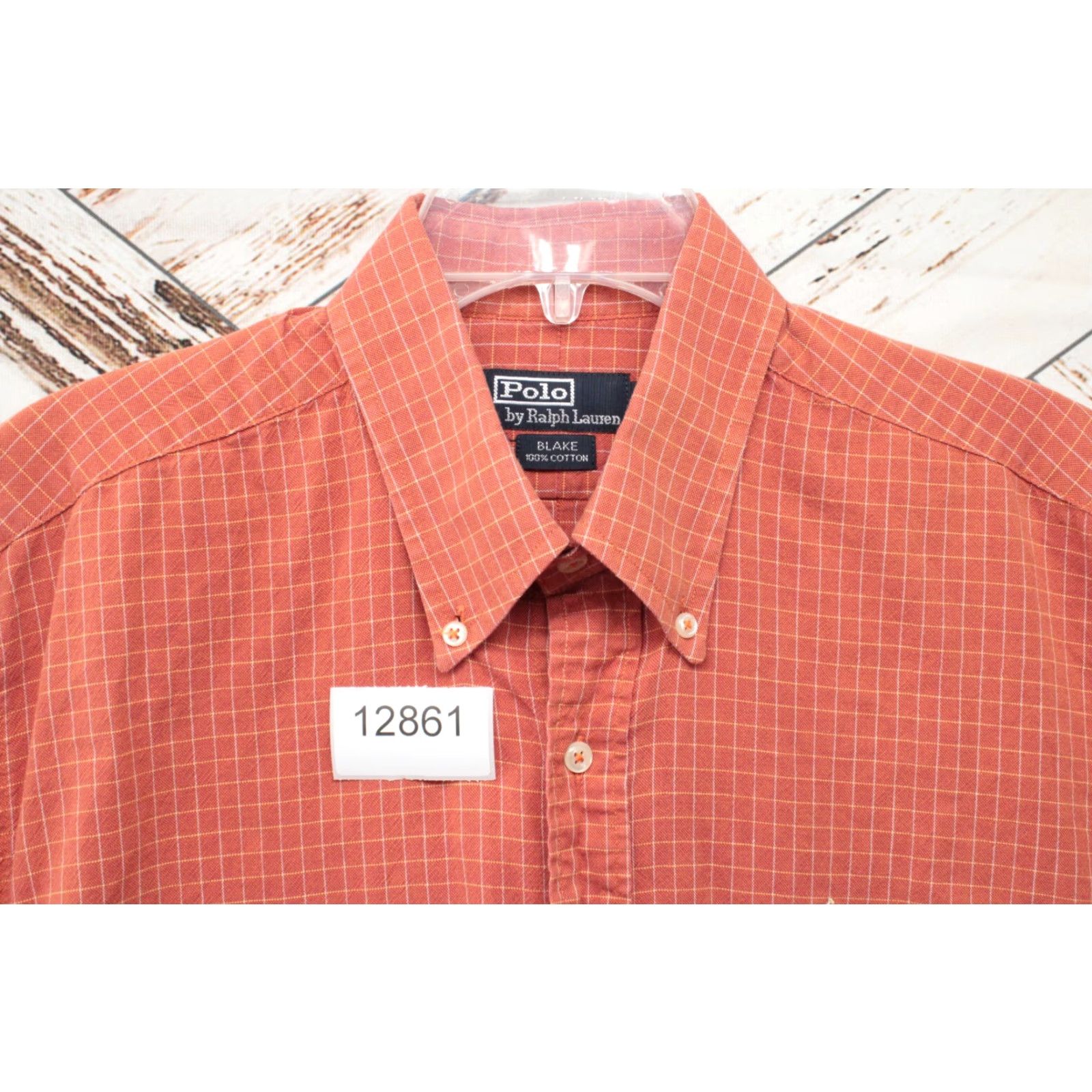 Polo Ralph Lauren VINTAGE Polo Ralph Lauren Blake Shirt Men 16.5 Rust Button-Down Squares Flesh Pony Orange Pattern Classic Dad American Men’s 16.5"} Size US XL / EU 56 / 4 - 8 Thumbnail
