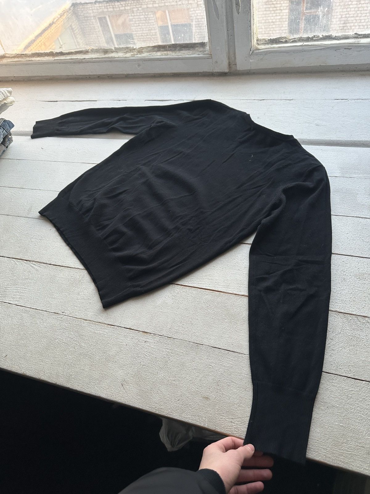 Diesel 🚨Vintage AVANT-GARDE Diesel SWEATER D metal logo Y2K gothic Size US XL / EU 56 / 4 - 12 Thumbnail