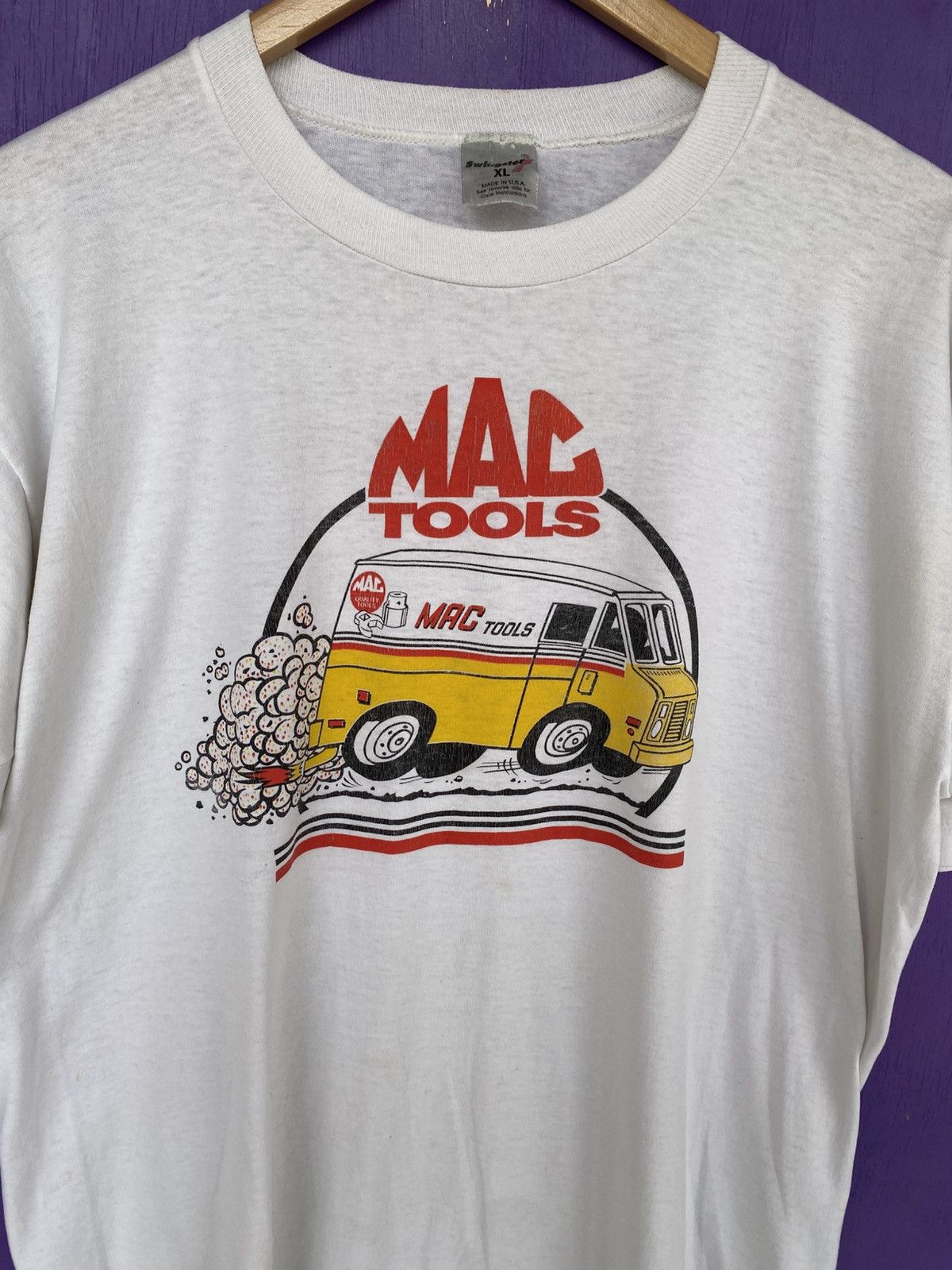 Other Vintage 90s Swingster Mac tools truck t-shirt Size US XL / EU 56 / 4 - 3 Thumbnail