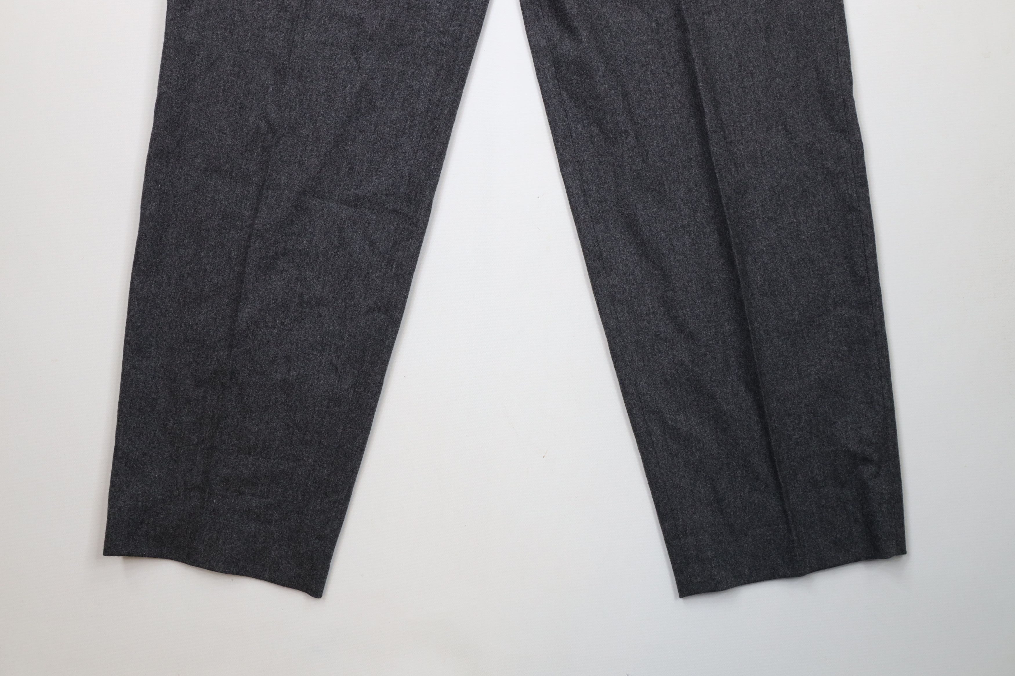 Hugo Boss × Vintage Vintage 80s 90s Hugo Boss Cashmere Wide Leg Chino Pants Gray Size US 36 / EU 52 - 4 Thumbnail
