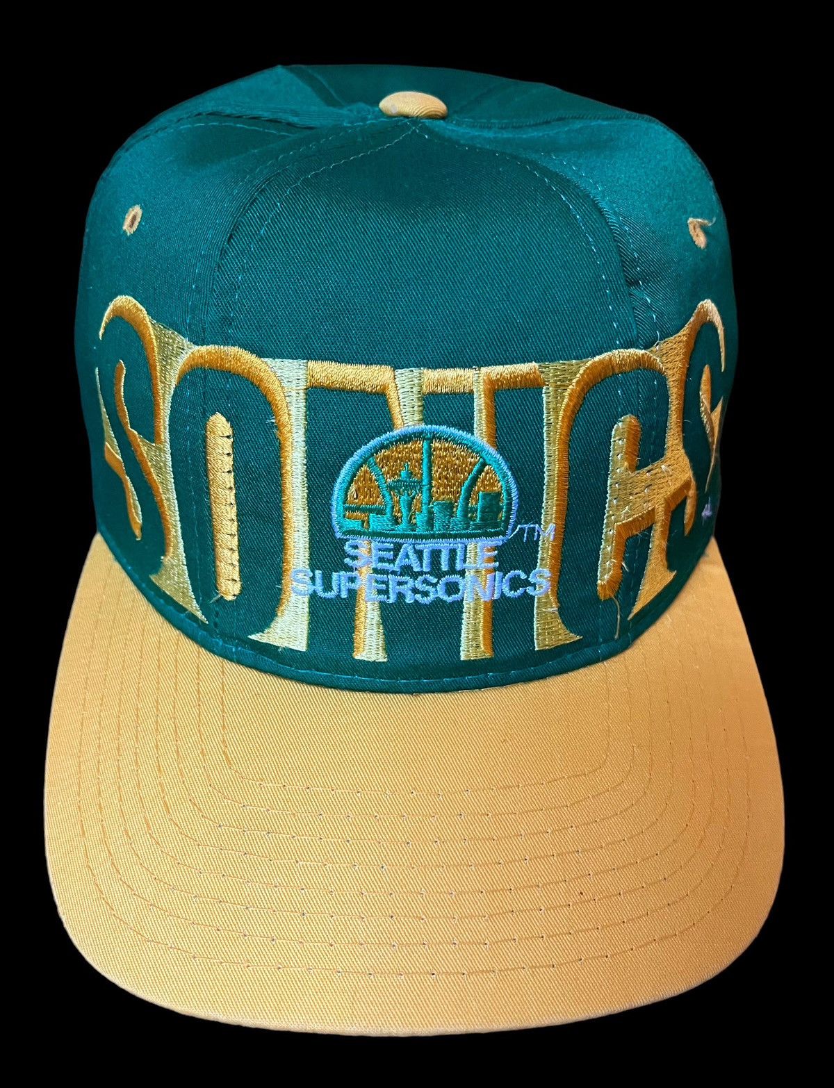 image of 1990’S Nba Seattle Supersonics Starter Tri-Power Snapback in Green, Men's