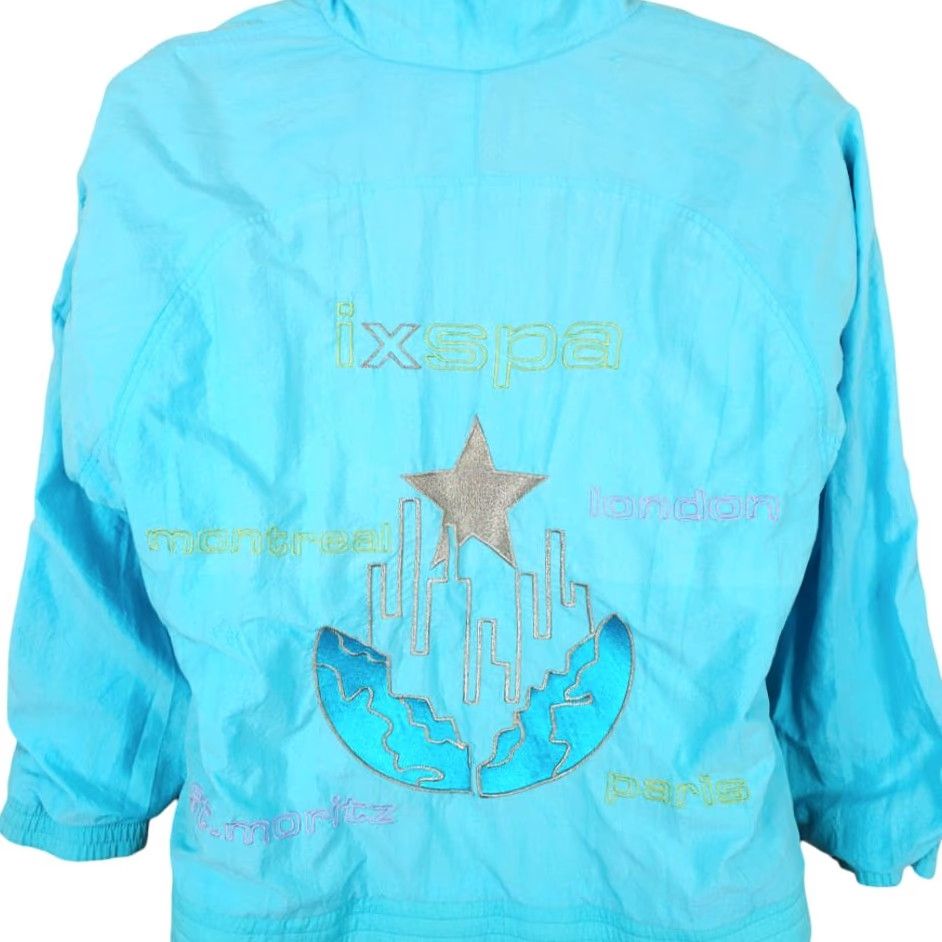 Vintage VINTAGE IXSPA Windbreaker Jacket Womens M Blue 80s International IXSPA Windbreaker Jacket Womens M Blue 80s International Size M / US 6-8 / IT 42-44 - 4 Thumbnail
