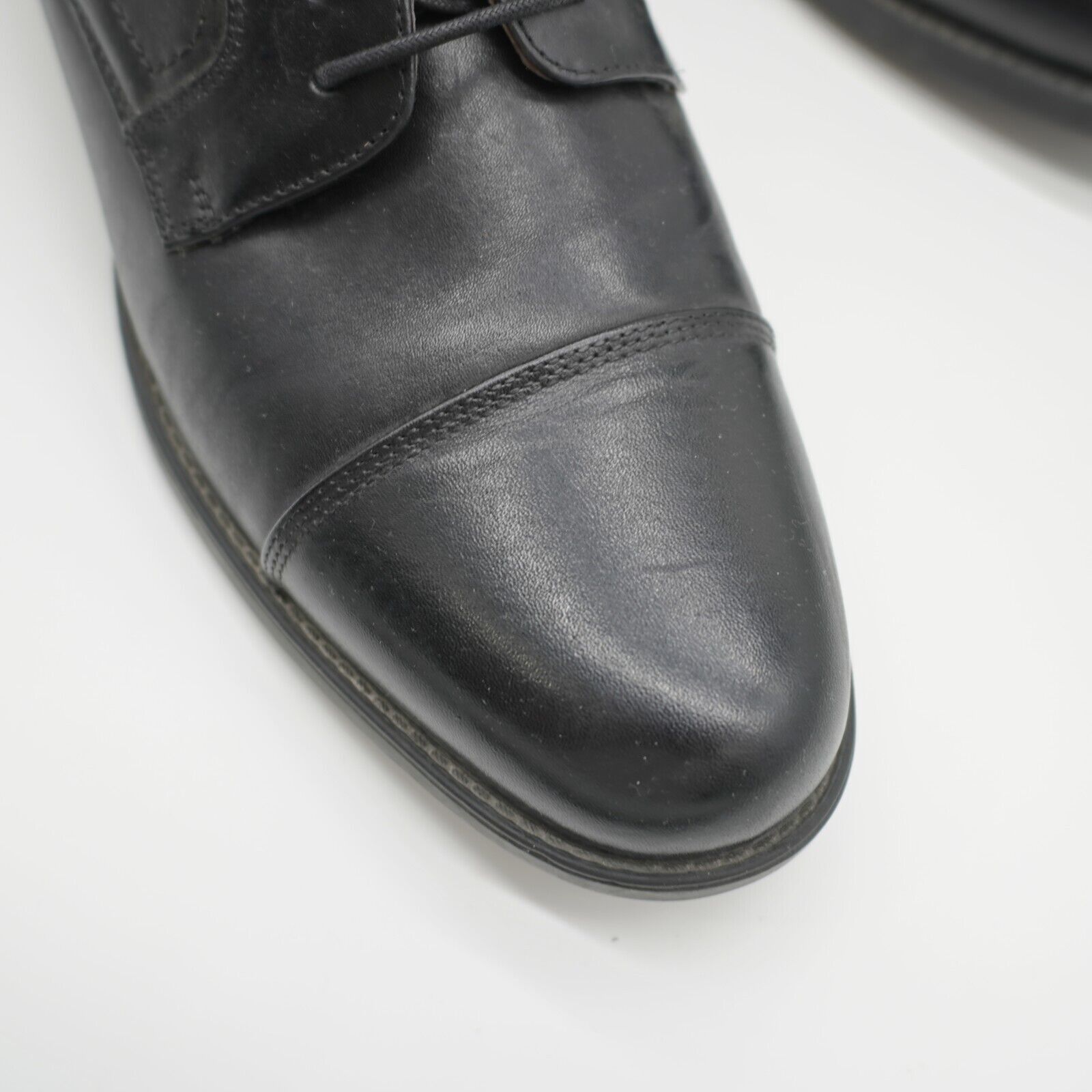 Florsheim Florsheim Comfortech Black Leather Oxford Shoes Toe Cap 10.5 Size US 10.5 / EU 43-44 - 3 Thumbnail