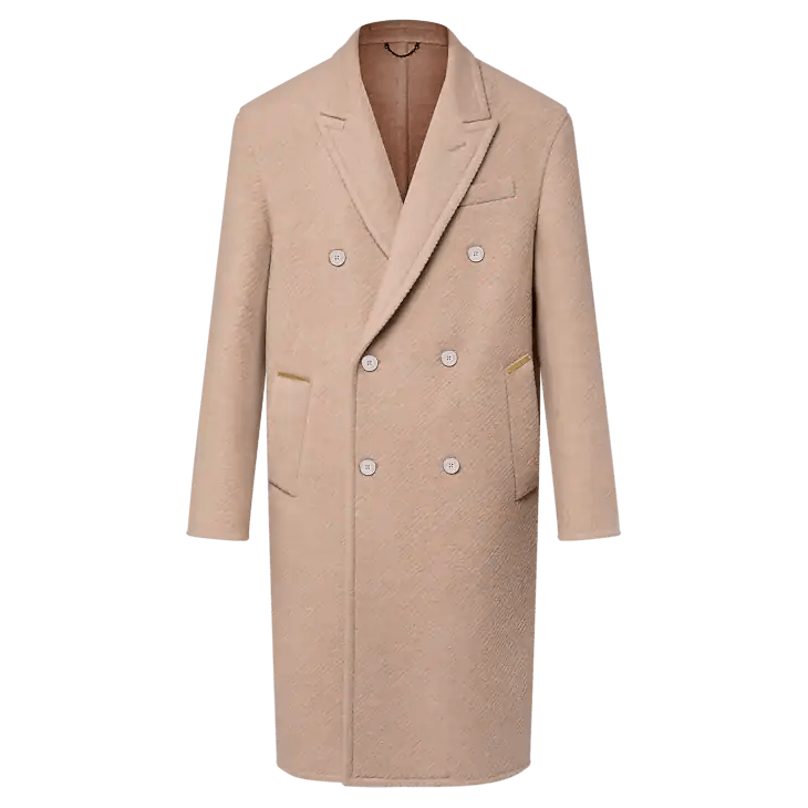 Louis Vuitton Double Face Silk and Wool Blend Double-Breasted Coat Size US L / EU 52-54 / 3 - 1 Thumbnail