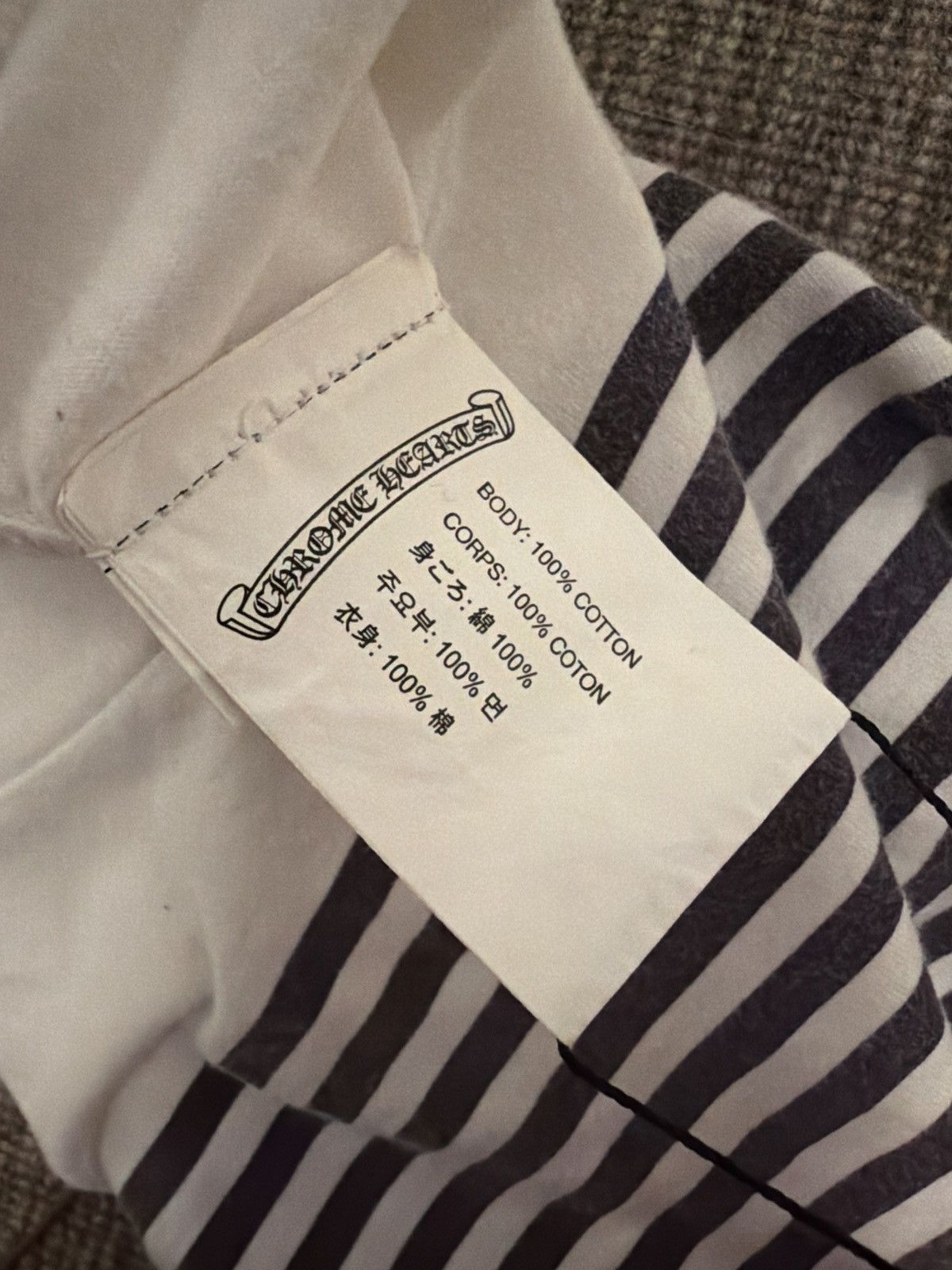 Chrome Hearts Chrome Hearts x Joe Foti Skull Dog Striped Graphic Tee Small Size US S / EU 44-46 / 1 - 6 Thumbnail