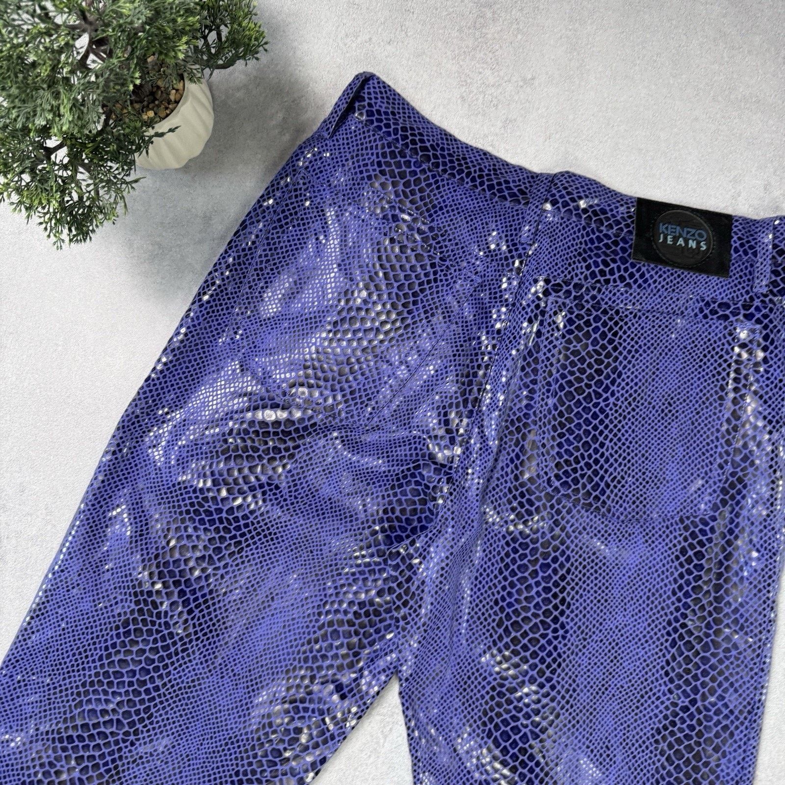 Kenzo Vintage Kenzo Jeans Snake Pattern Pants Purple Size 44 Size 30" / US 8 / IT 44 - 17 Thumbnail