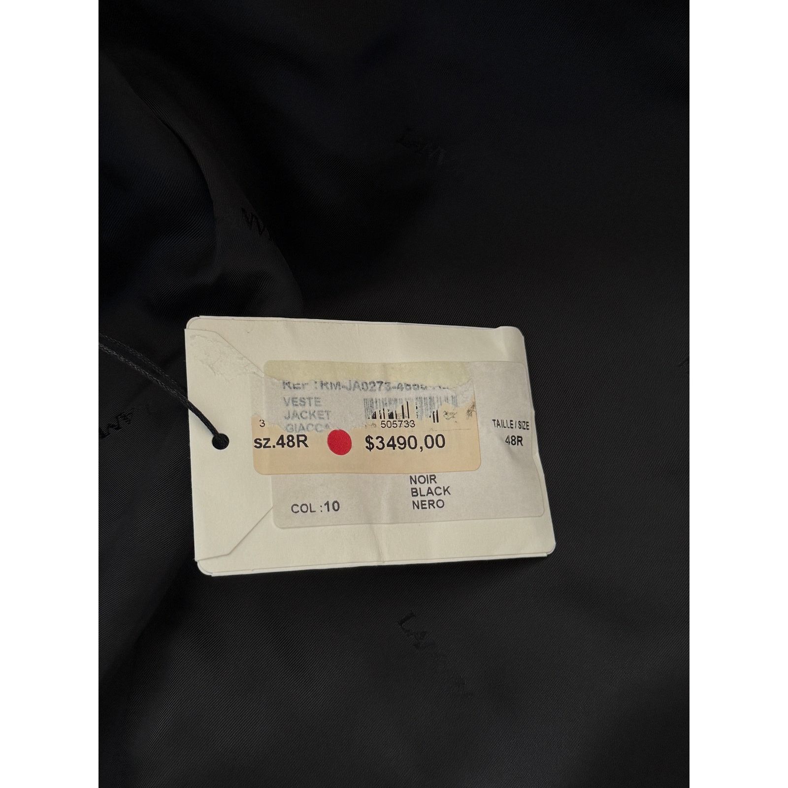 Lanvin Lanvin NWT Full Black Wool Tuxedo Size 48R - 3 Thumbnail