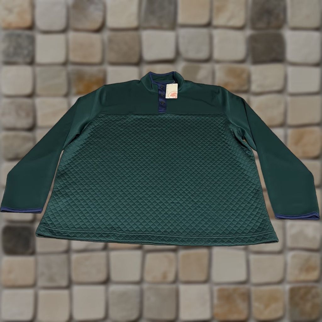 Southern Proper Southern Proper Mens XXL Pullover 1/4 Snap Button Green Sweater NWT Shirt? Size US XXL / EU 58 / 5 - 1 Thumbnail