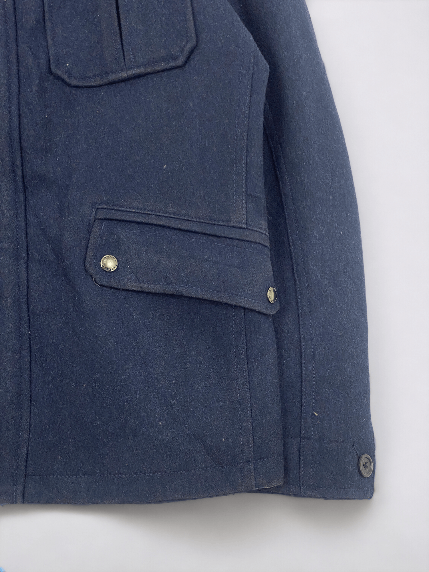 Banana Republic Vintage Banana Republic Button Ups Wool Jacket Blue JA0041 Size US S / EU 44-46 / 1 - 11 Thumbnail