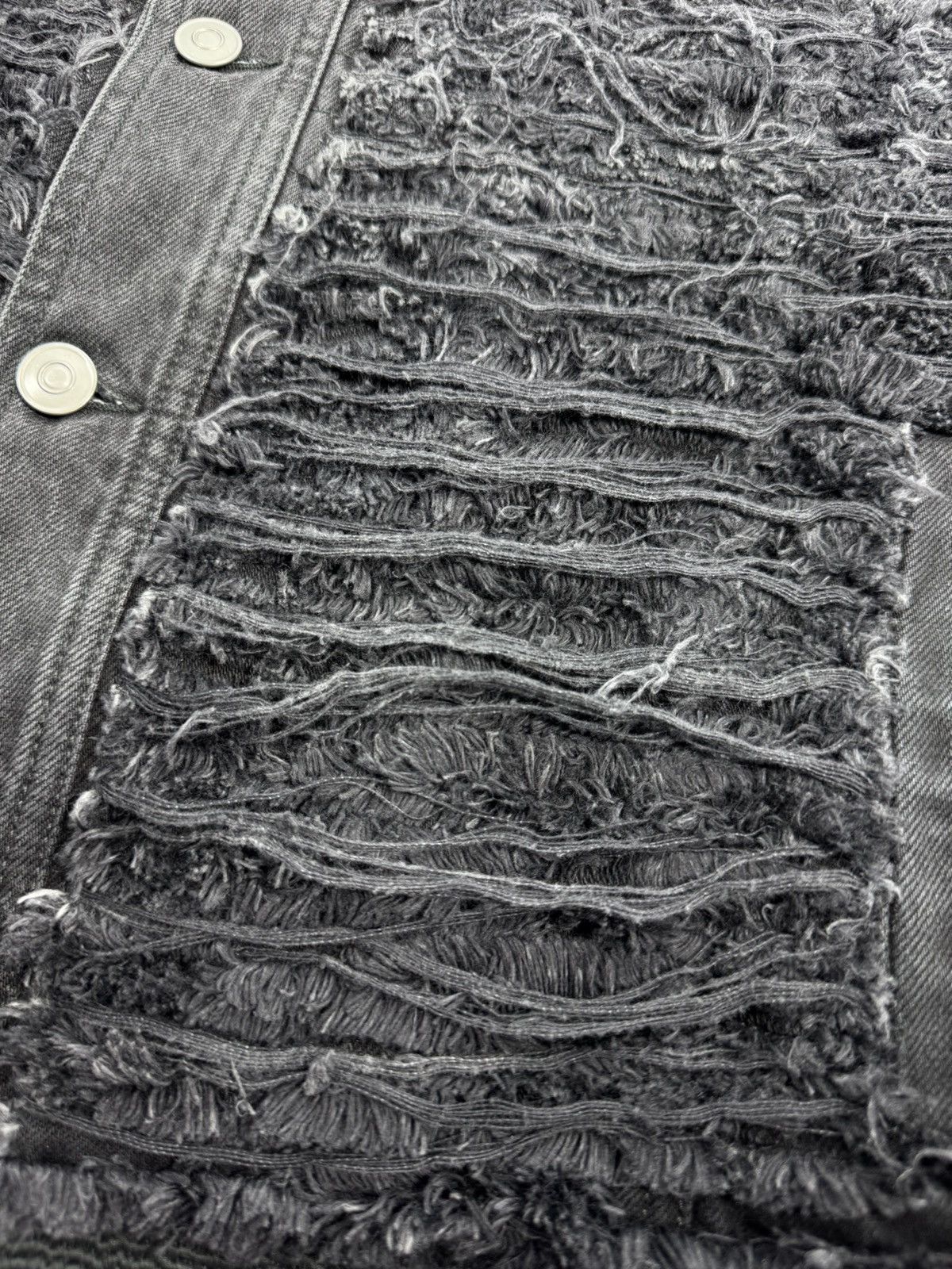 1017 ALYX 9SM × Blackmeans DISTRESSED DETAILED DENIM JACKET Size US L / EU 52-54 / 3 - 13 Thumbnail